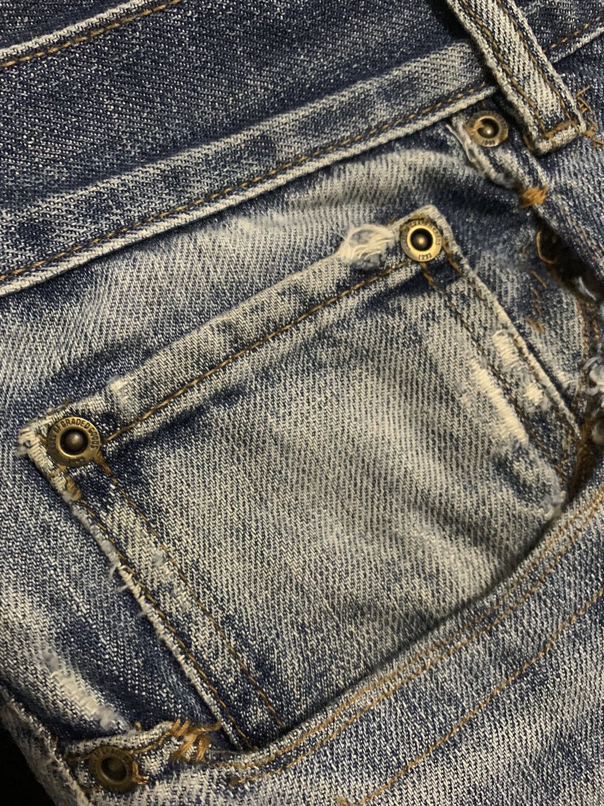 L.O.G.G. Y2K L.O.G.G. Double Knees Patches Loose Distressed Jeans Size US 35 - 5 Thumbnail