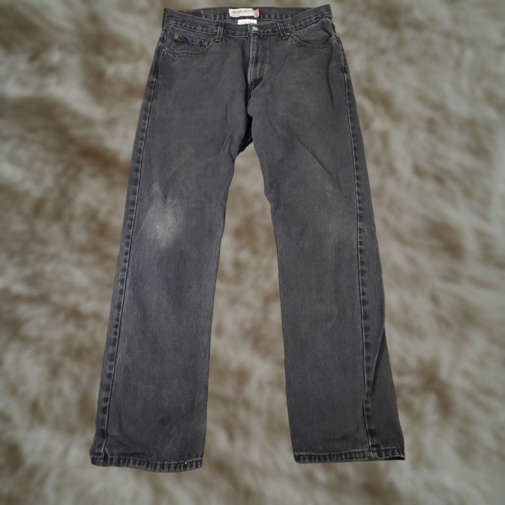 Levi's Levis 505 Straight Leg Jeans Mens Gray 36x34 Regular Size US 36 / EU 52 - 1 Thumbnail