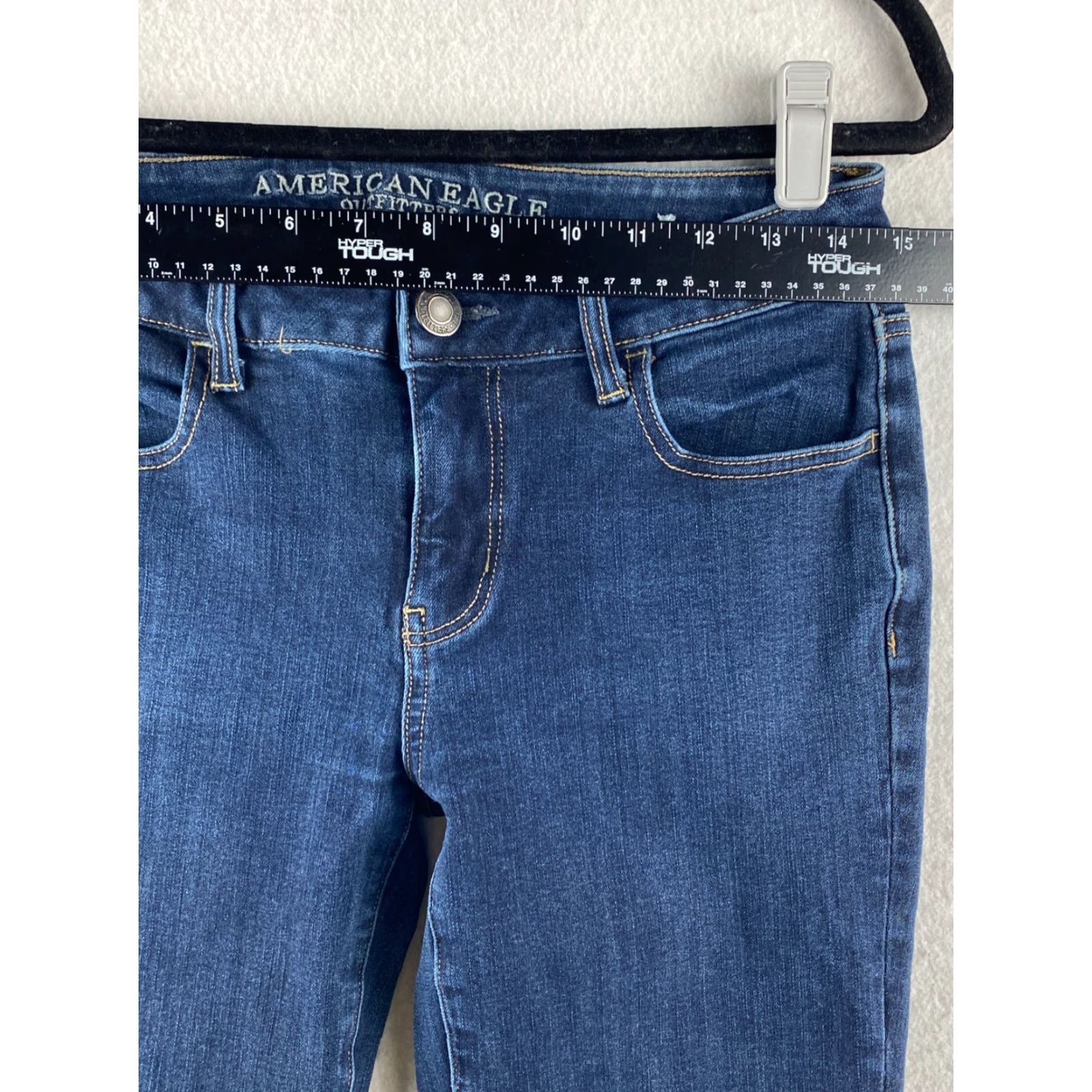 American Eagle Outfitters American Eagle Jeans Womens 8 Blue Jegging Skinny Ankle Stretch Denim Dark Size 30" / US 8 / IT 44 - 3 Thumbnail