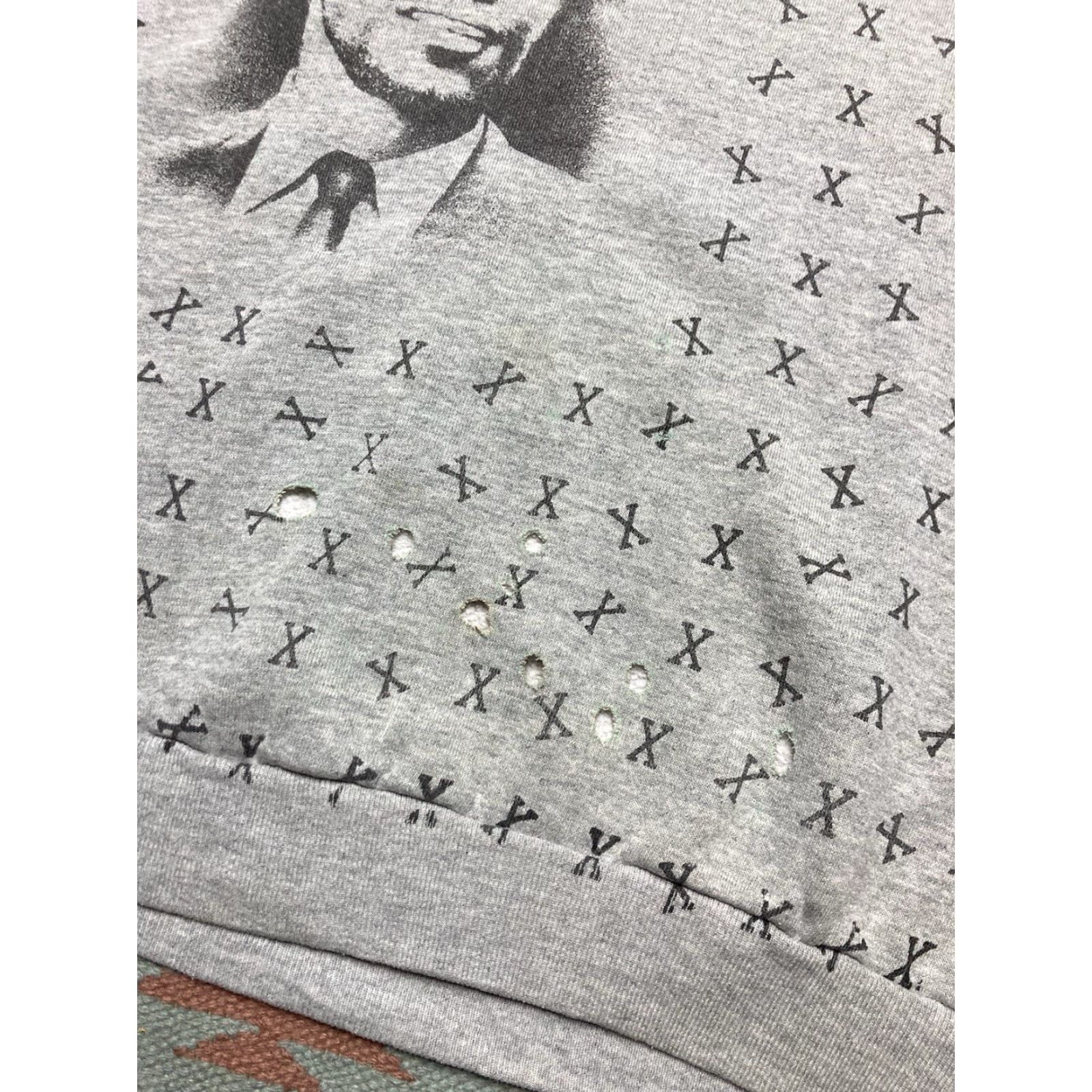 Vintage VINTAGE Malcolm X all over print crewneck sweatshirt 90s 80s black history XL Men Sweatshirt Pullover Size US XL / EU 56 / 4 - 3 Thumbnail