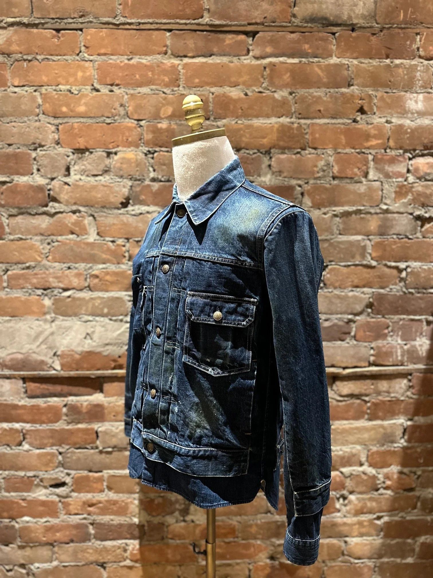 Maison MIHARA YASUHIRO Miharayasuhiro Distressed Denim Utility Jacket Size US M / EU 48-50 / 2 - 1 Thumbnail