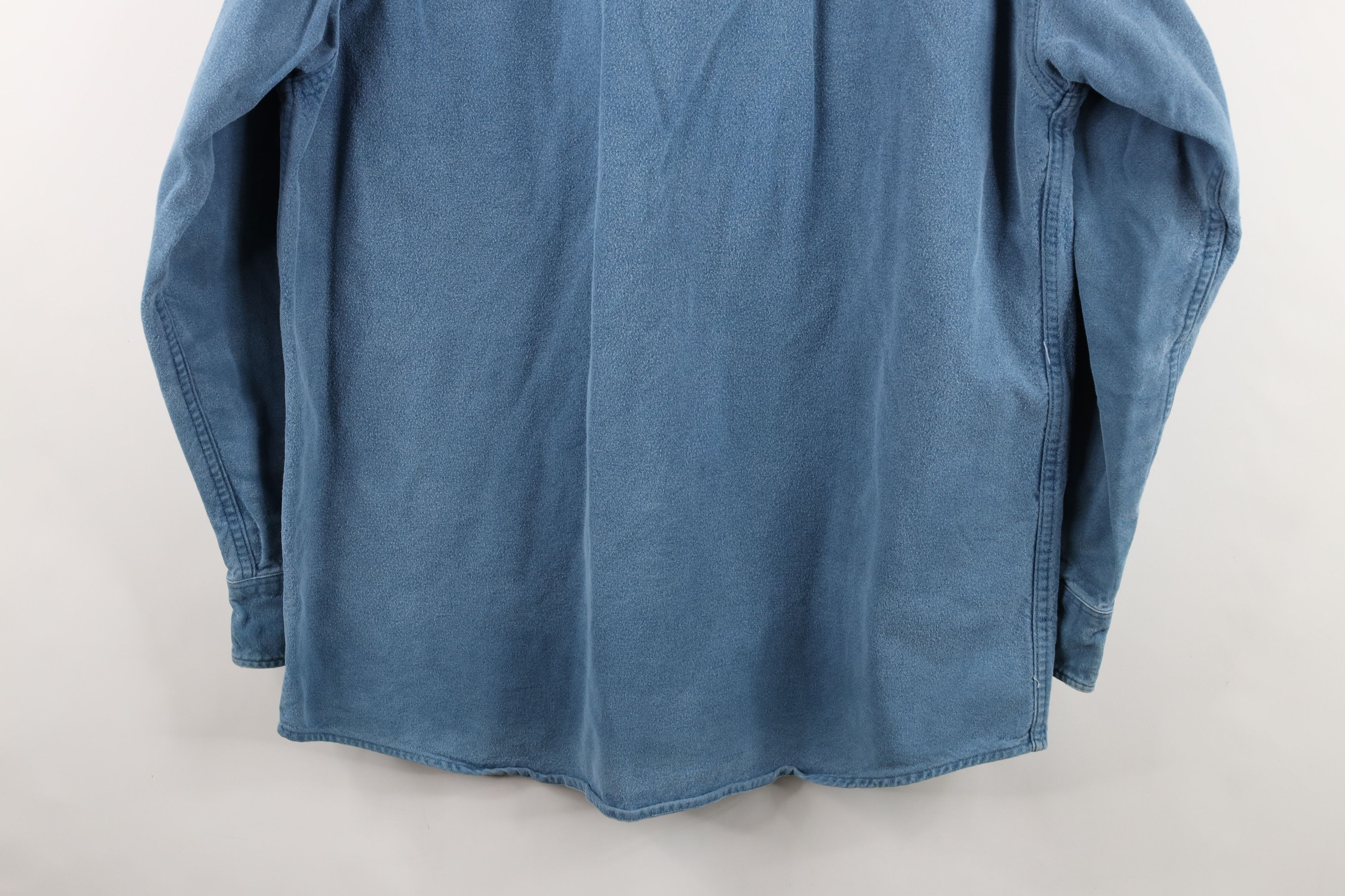 Cabelas Vintage 90s Cabelas Chamois Cloth Button Shirt Blue Size US L / EU 52-54 / 3 - 12 Thumbnail