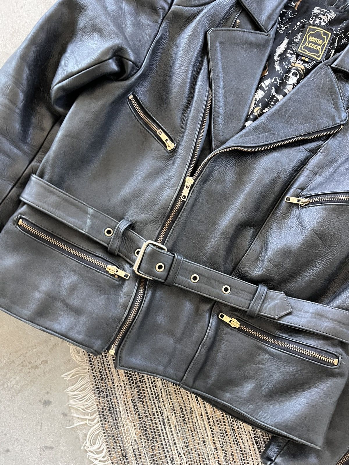 Harley Davidson Vintage Rare Leather Biker Jacket Black Insulated Lined Y2K Size US M / EU 48-50 / 2 - 10 Thumbnail