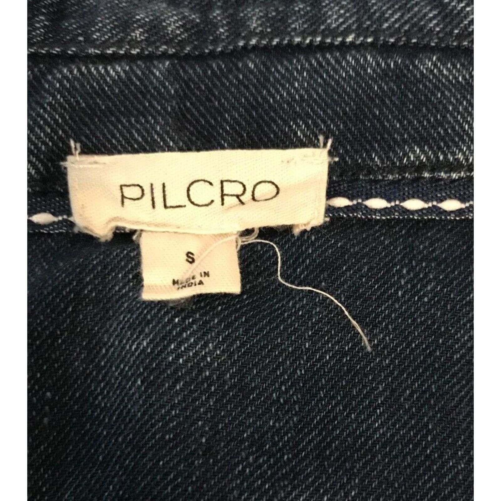 Anthropologie Anthropologie Pilcro Ruched Denim Blue Short-Sleeve Blouse Size S / US 4 / IT 40 - 4 Thumbnail
