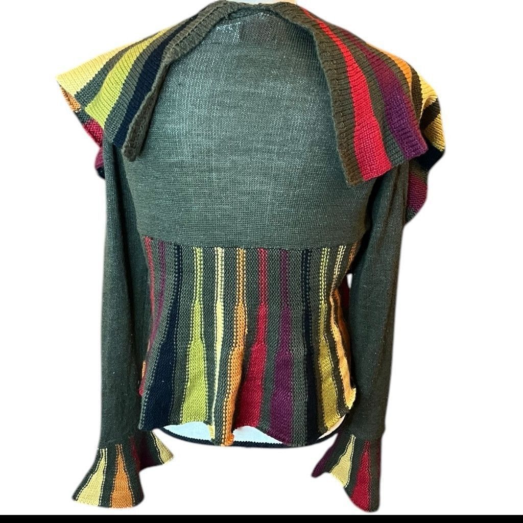 Vintage Y2K What's Hot Rainbow Bell Sleeve Open Front Cardigan M/L Size M / US 6-8 / IT 42-44 - 5 Thumbnail
