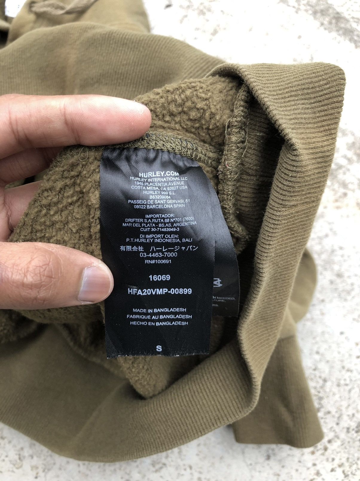 Hurley SUN FADED GREEN HOODIE BY HURLEY Size US S / EU 44-46 / 1 - 6 Thumbnail