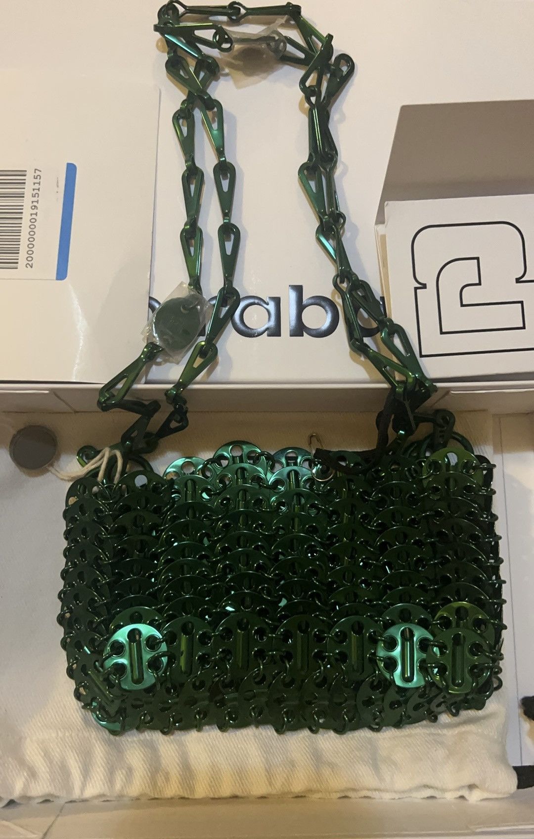 Paco Rabanne Paco Rabanne 1969 Nano chainmail shoulder bag Dark Green Size ONE SIZE - 7 Thumbnail