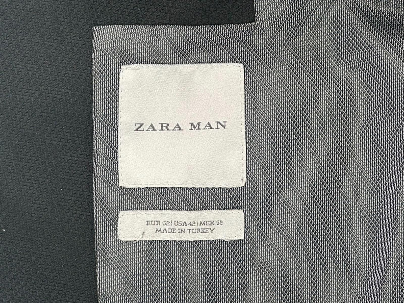 Designer Zara Man Men's 42 Gray Suits Collection 2016 Suit Jacket Size 42R - 8 Thumbnail
