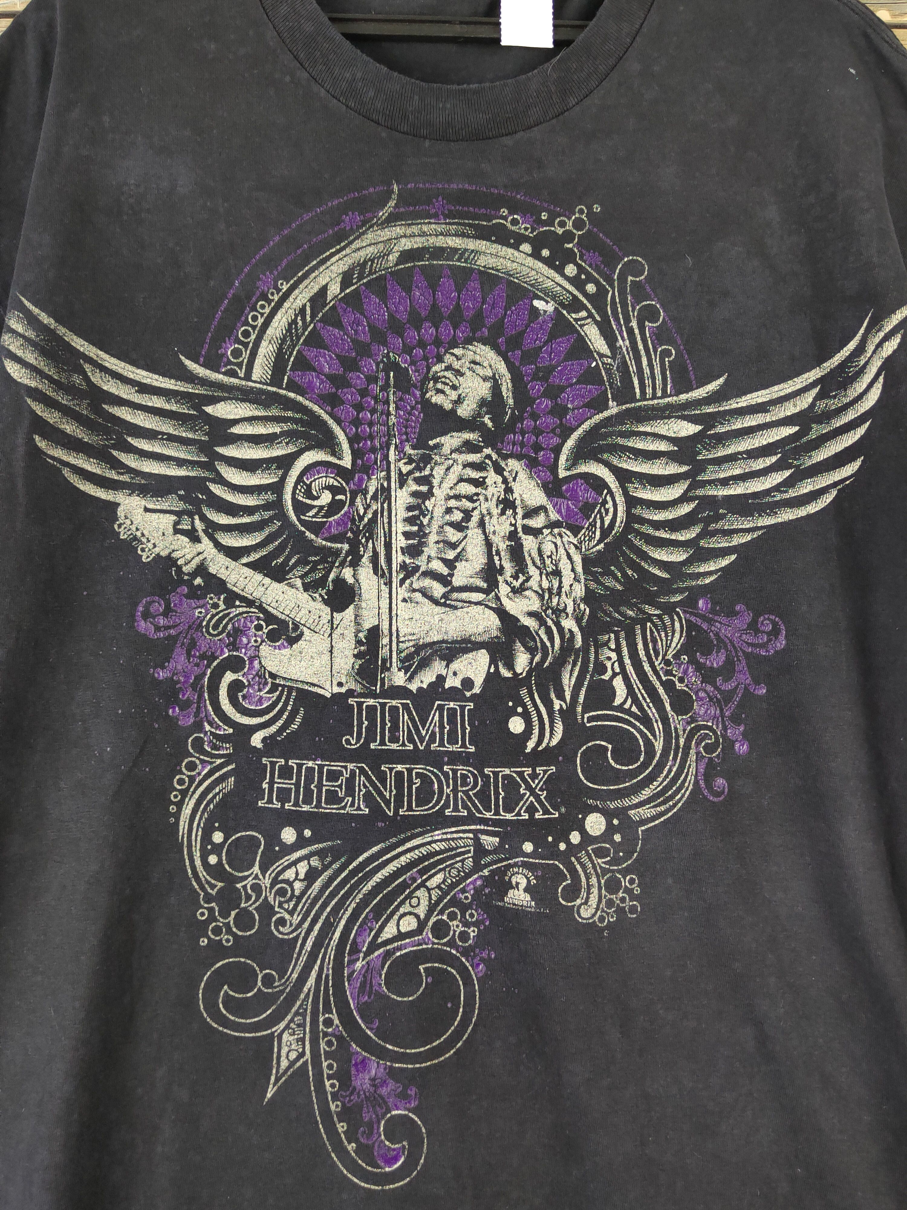 Band Tees DLL Jimi Hendrix rap band vintage faded Black tee #1442 Size US XL / EU 56 / 4 - 2 Thumbnail