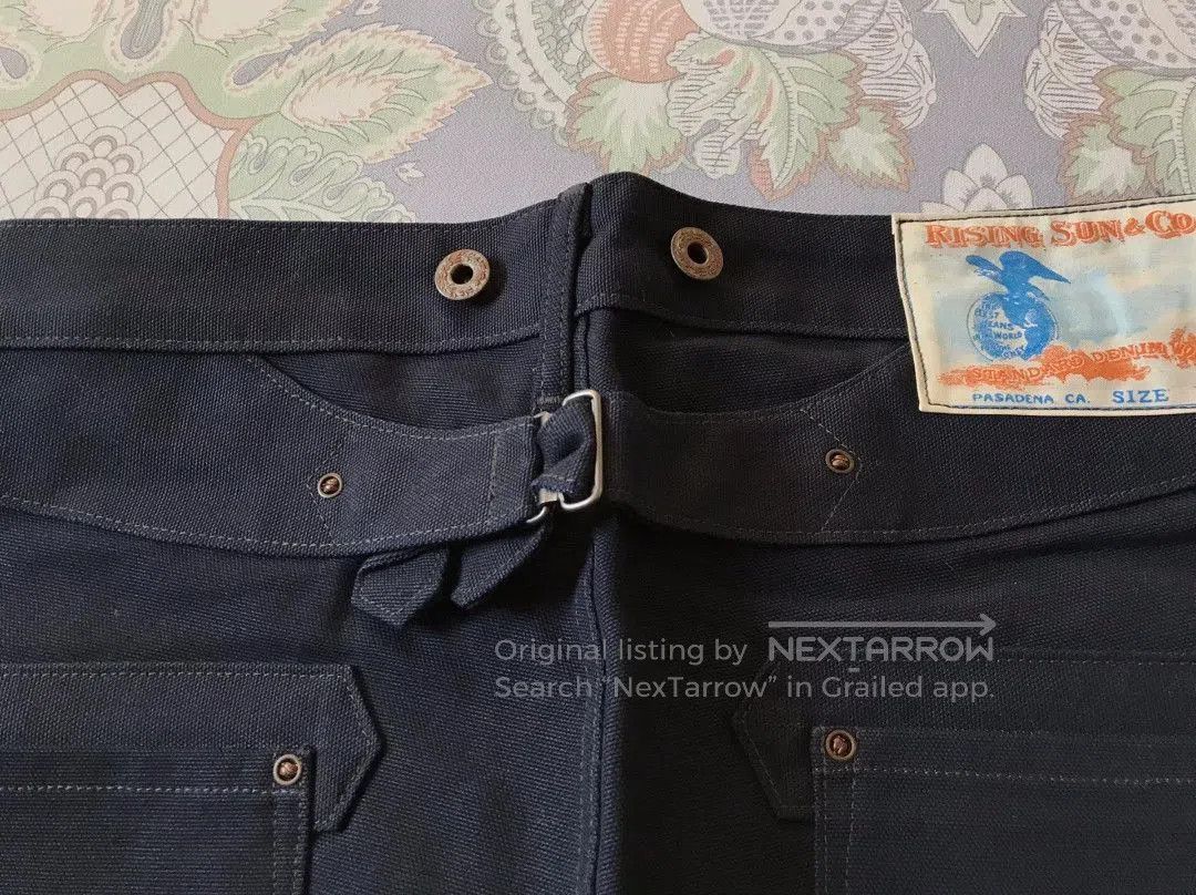 Rising Sun & Co. Rising Sun Blacksmith Navy Canvas Work Pants. Size US 29 - 7 Thumbnail