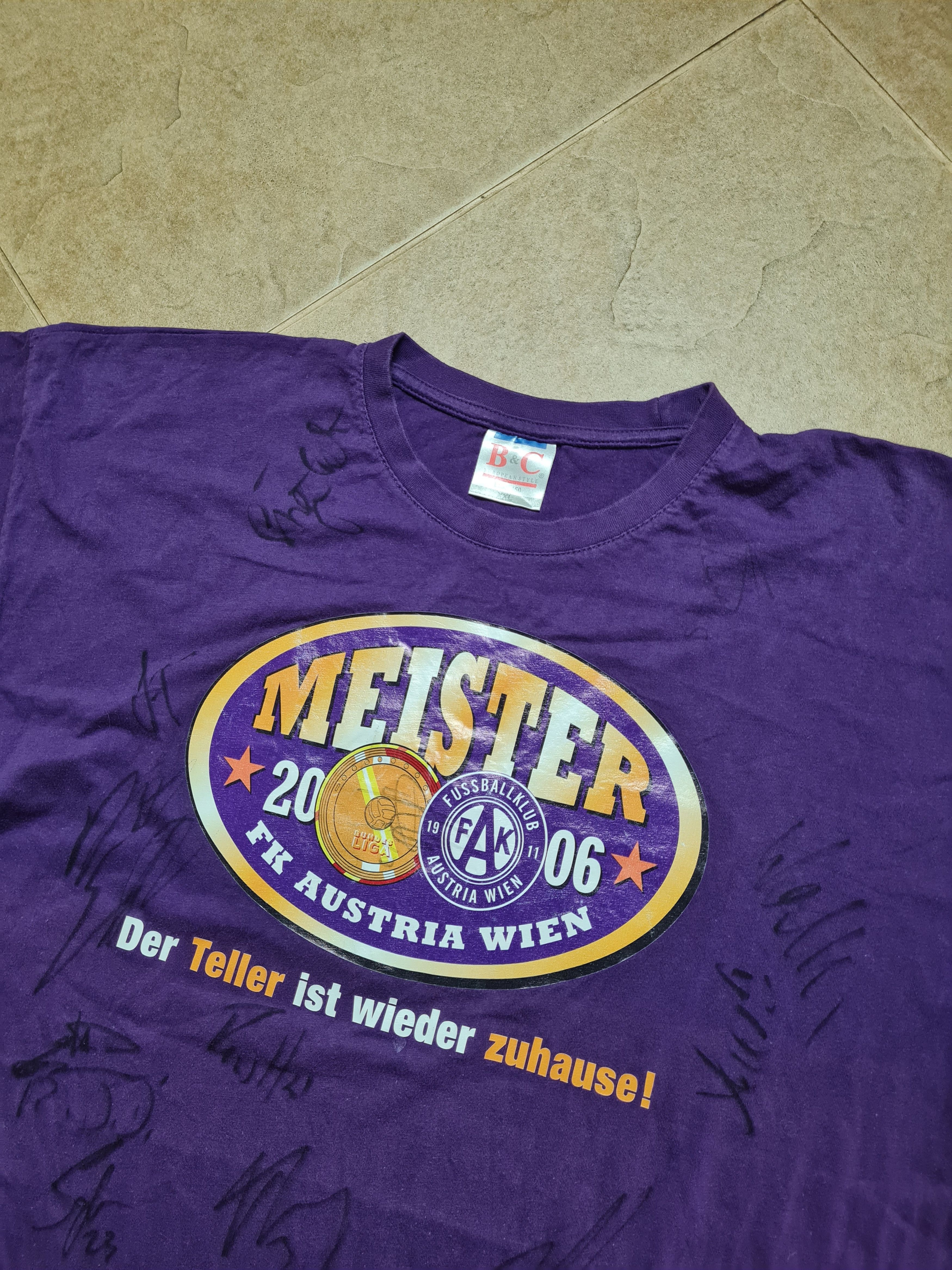 Other Vintage Jersey MEISTER 2006 FK AUSTRIA WIEN T-shirts Size US XXL / EU 58 / 5 - 7 Thumbnail