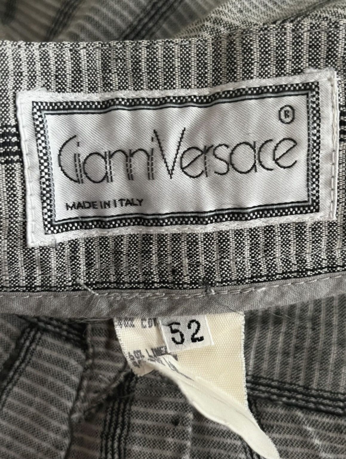 Versace Gianni Versace vintage linen stripped pants hipster rare Size US 34 / EU 50 - 9 Thumbnail