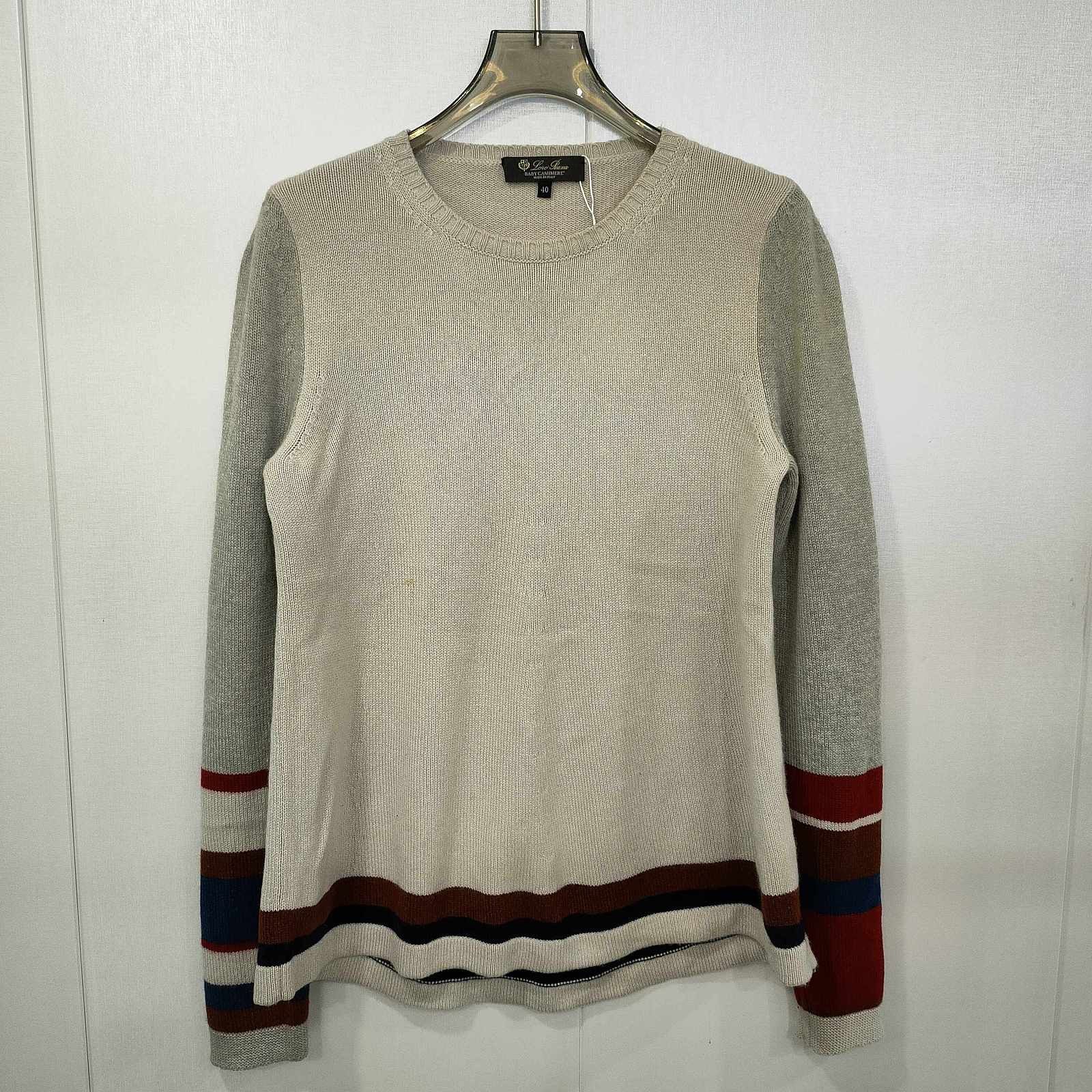 Loro Piana Loro Piana Striped Baby Cashmere Sweater Size 40 Size S / US 4 / IT 40 - 1 Thumbnail