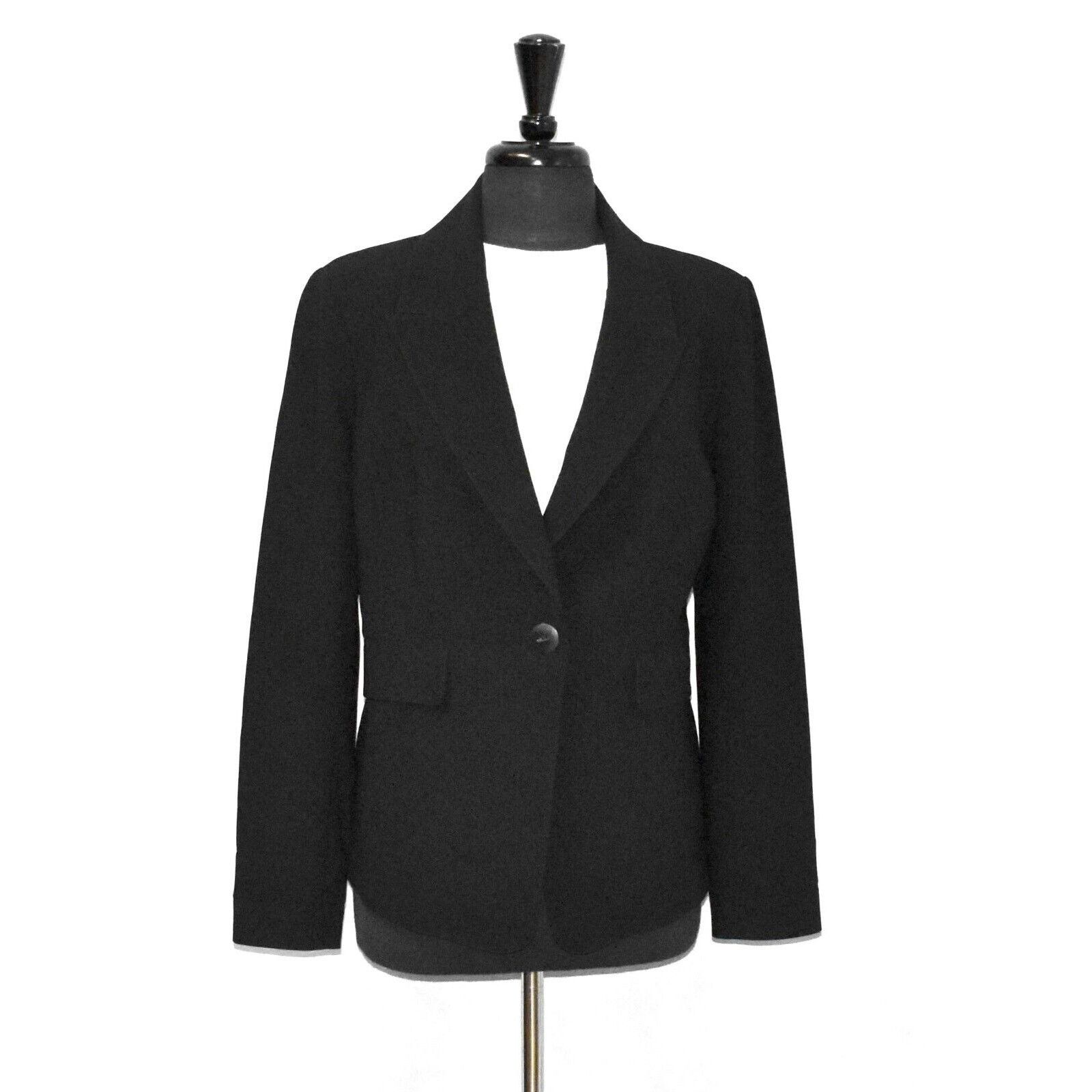 B5 ST JOHN FOR NORDSTROM Black Button Jacket Blazer Size 10