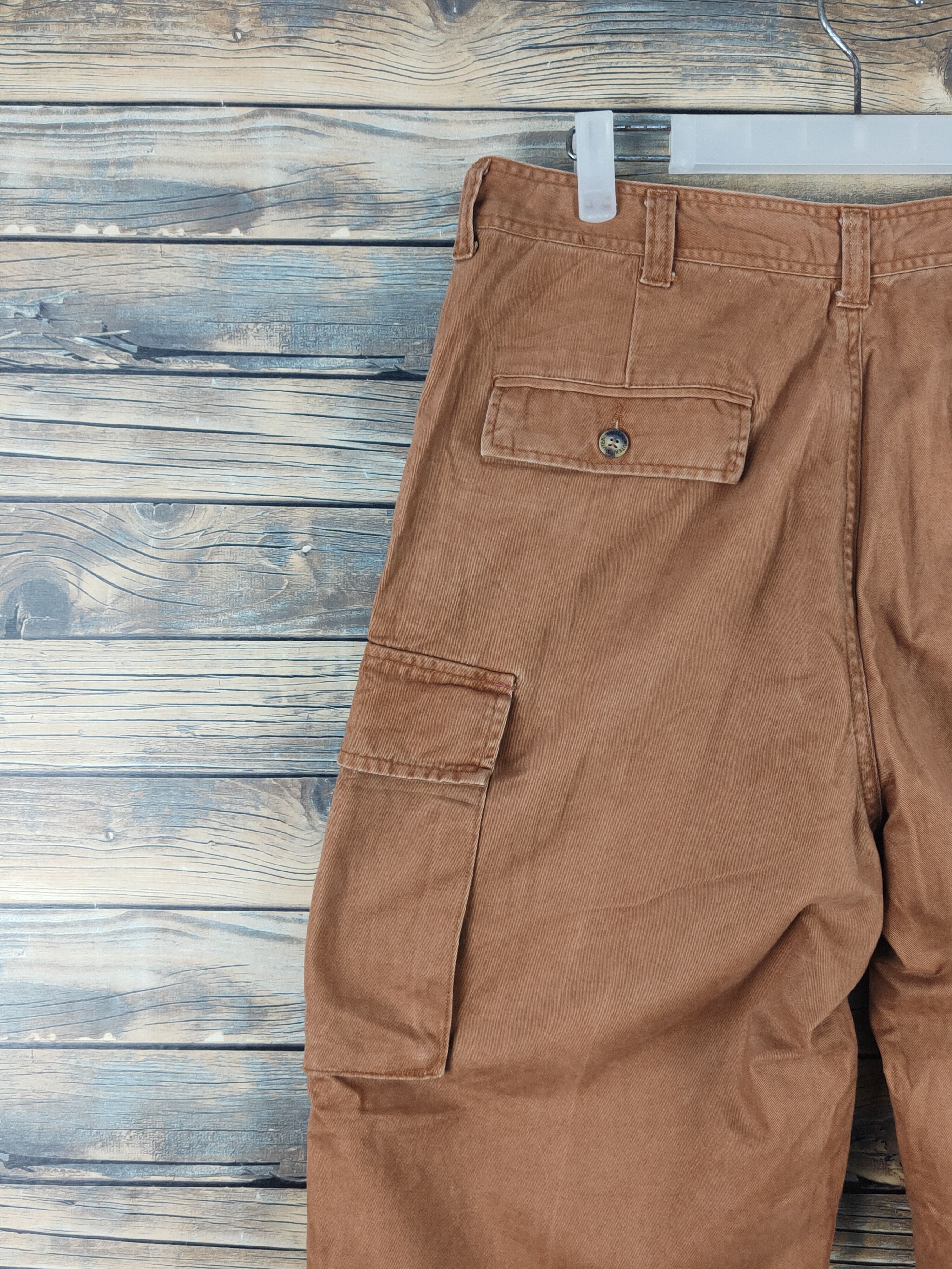 Japanese Brand Muteki Dark Orange Multipocket Tactical Cargo Pants #W1803 Size US 32 / EU 48 - 8 Thumbnail