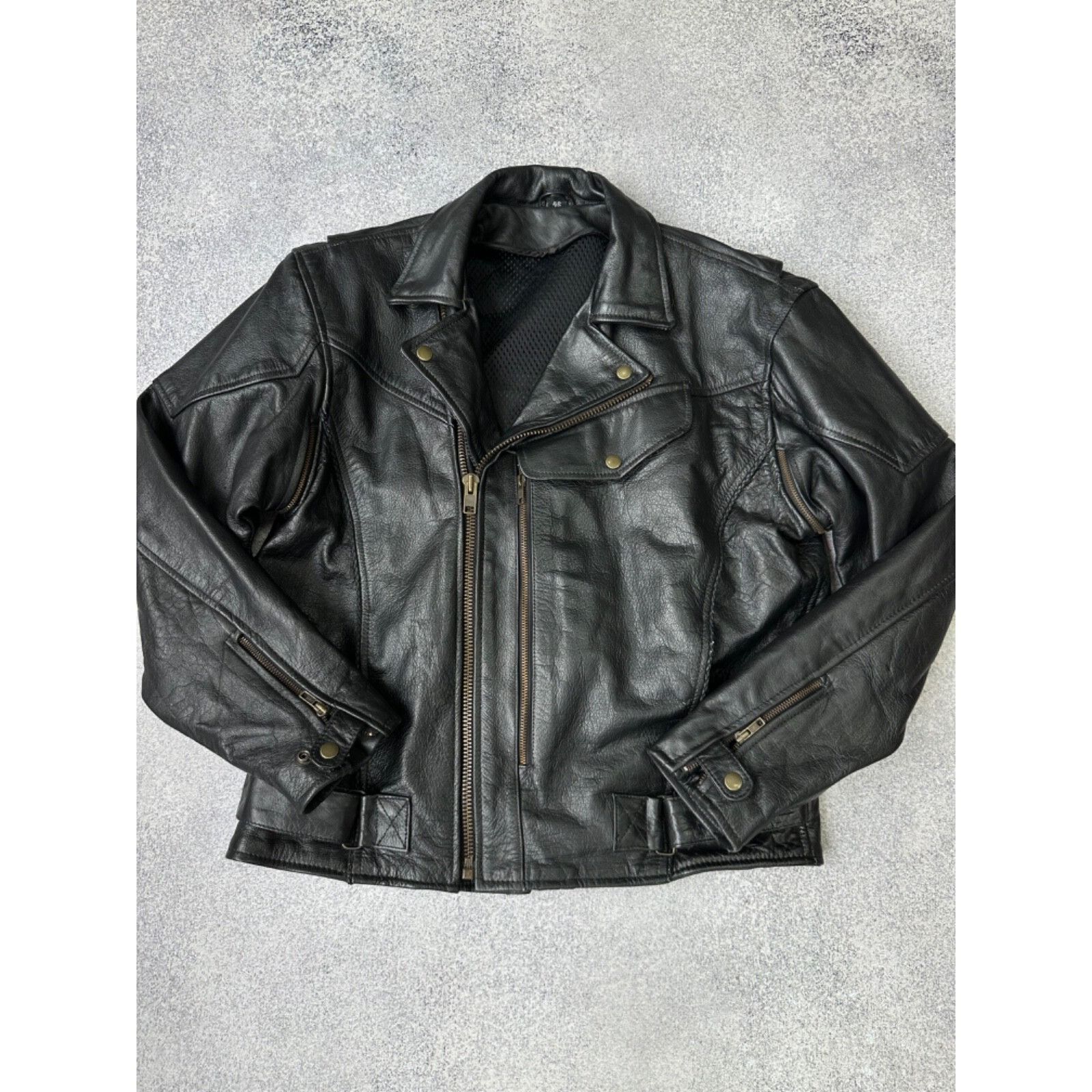 Genuine Leather VTG Genuine Leather Biker Motorcycle Heavy Jacket 90s Size US M / EU 48-50 / 2 - 7 Thumbnail
