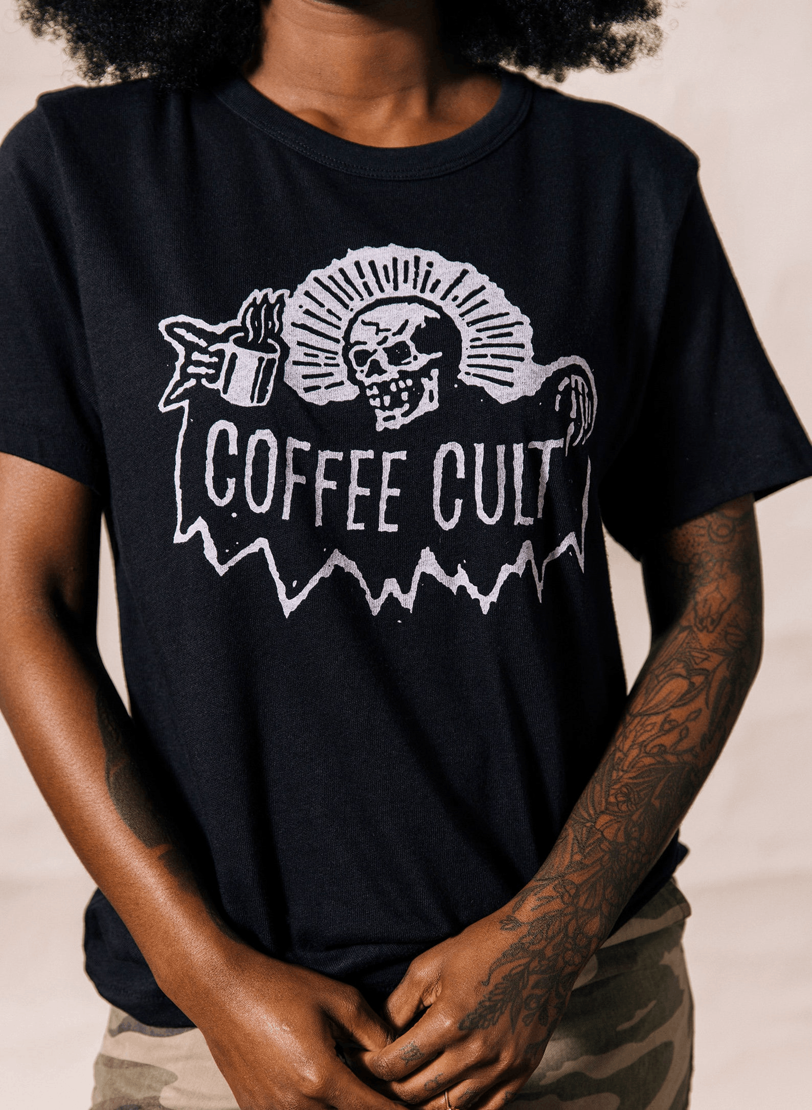 Designer × Vintage Coffee Cult Graphic T-Shirt – Funny Unisex Tee Size US M / EU 48-50 / 2 - 2 Thumbnail
