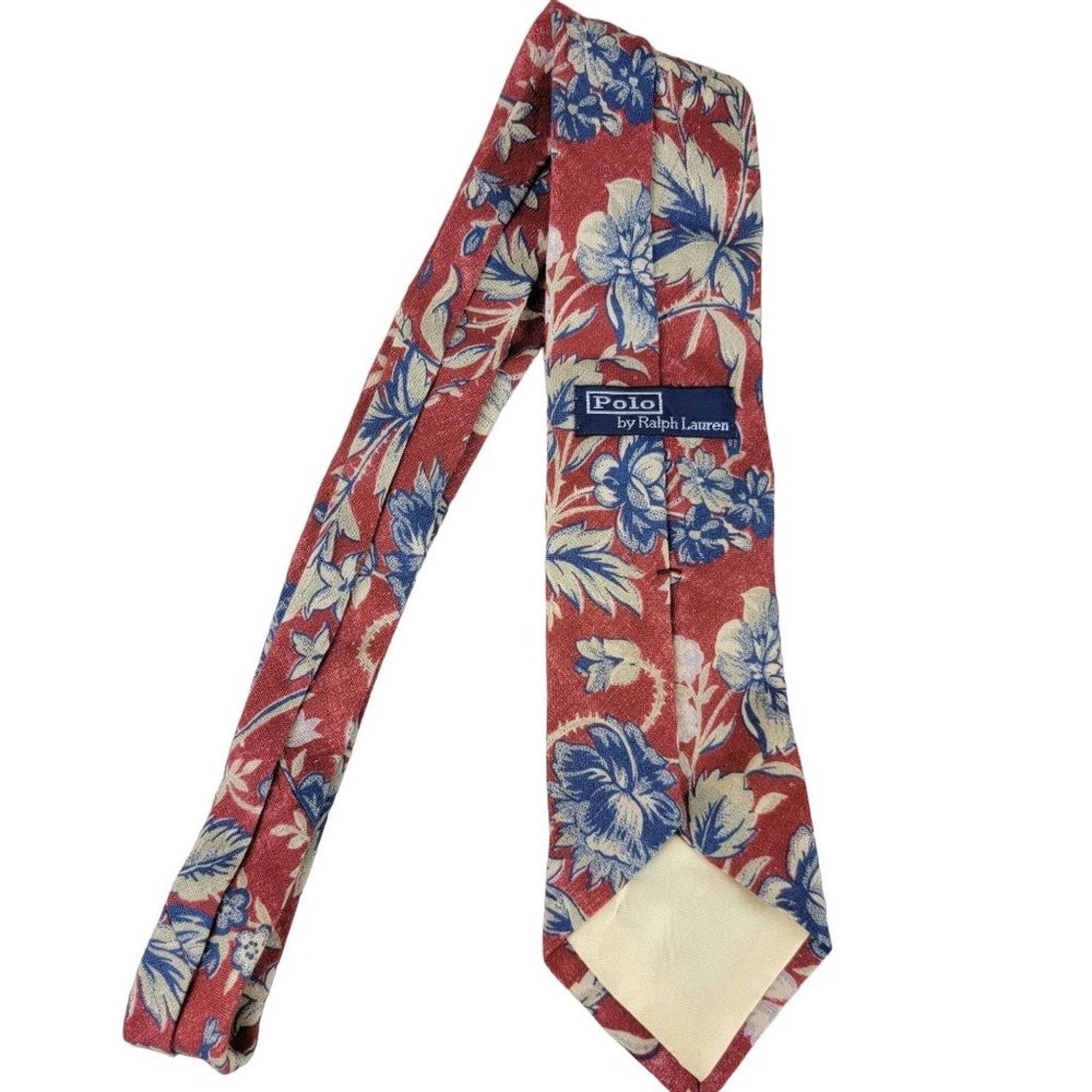 Polo Ralph Lauren Polo Ralph Lauren Linen Floral Neck Tie 3.5" x 58" Italy Size ONE SIZE - 3 Thumbnail