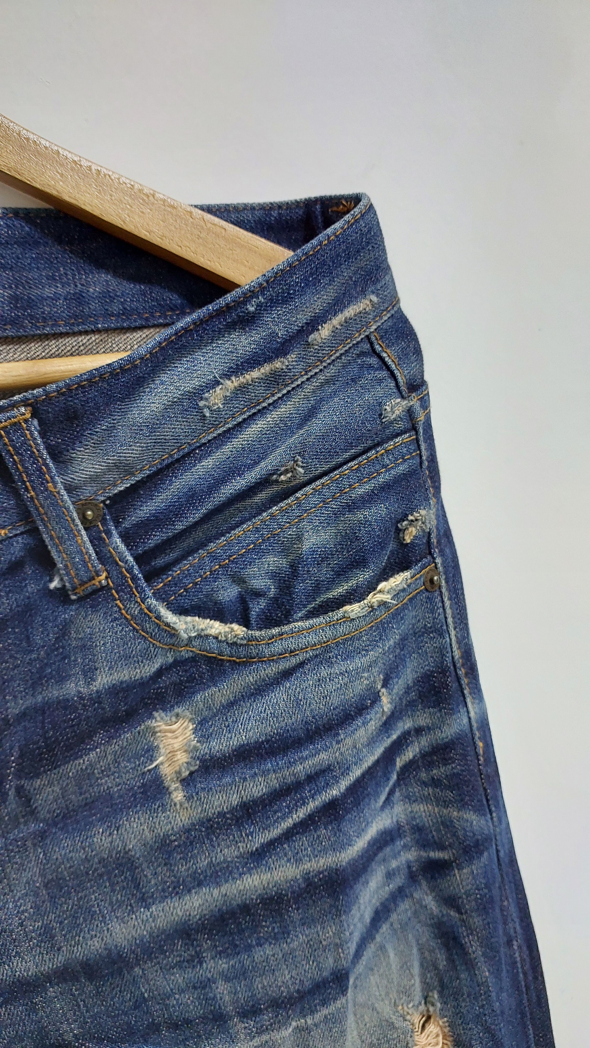 Japanese Brand DPSR DISTRESSED JEANS PANT Size US 32 / EU 48 - 10 Thumbnail