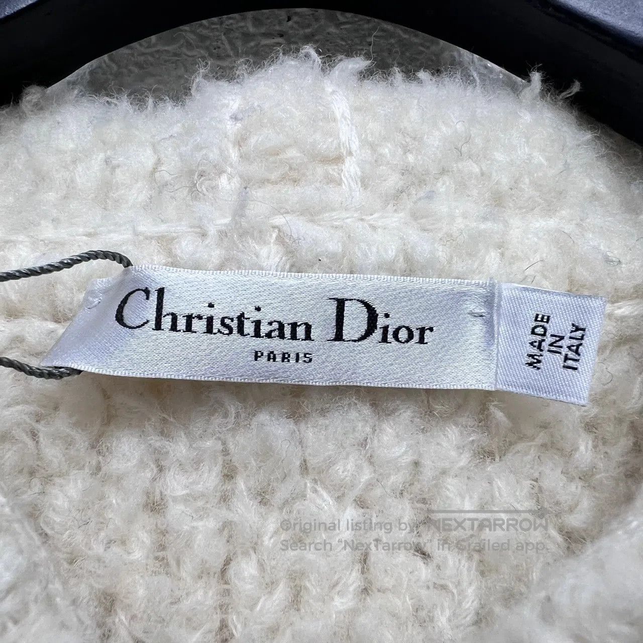 Dior Dior size38 FW22 Solid Color Logo Printed Hooded Teddy Knit Size M / US 6-8 / IT 42-44 - 3 Thumbnail