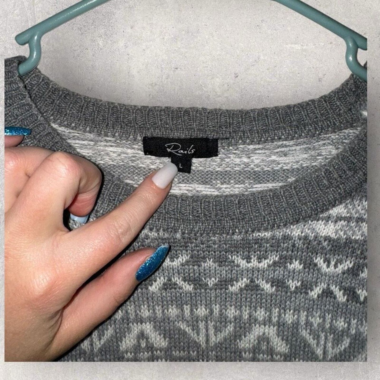 Rails Rails Carlisle Sweater - Silver Icicle - Size Large Size US L / EU 52-54 / 3 - 5 Thumbnail