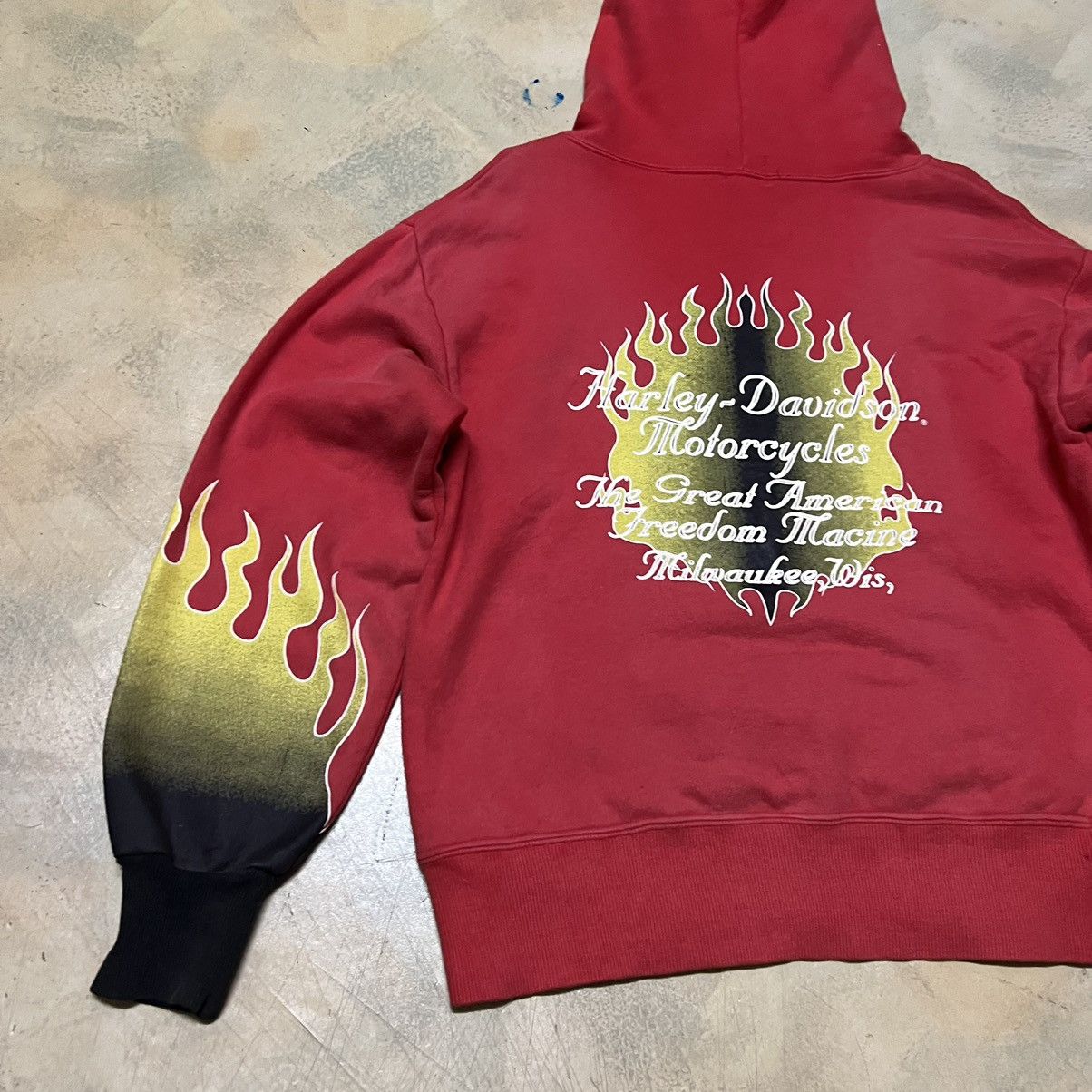 Harley Davidson Vintage Flame Harley Davidson Big Logo Hoodie Size US S / EU 44-46 / 1 - 18 Thumbnail