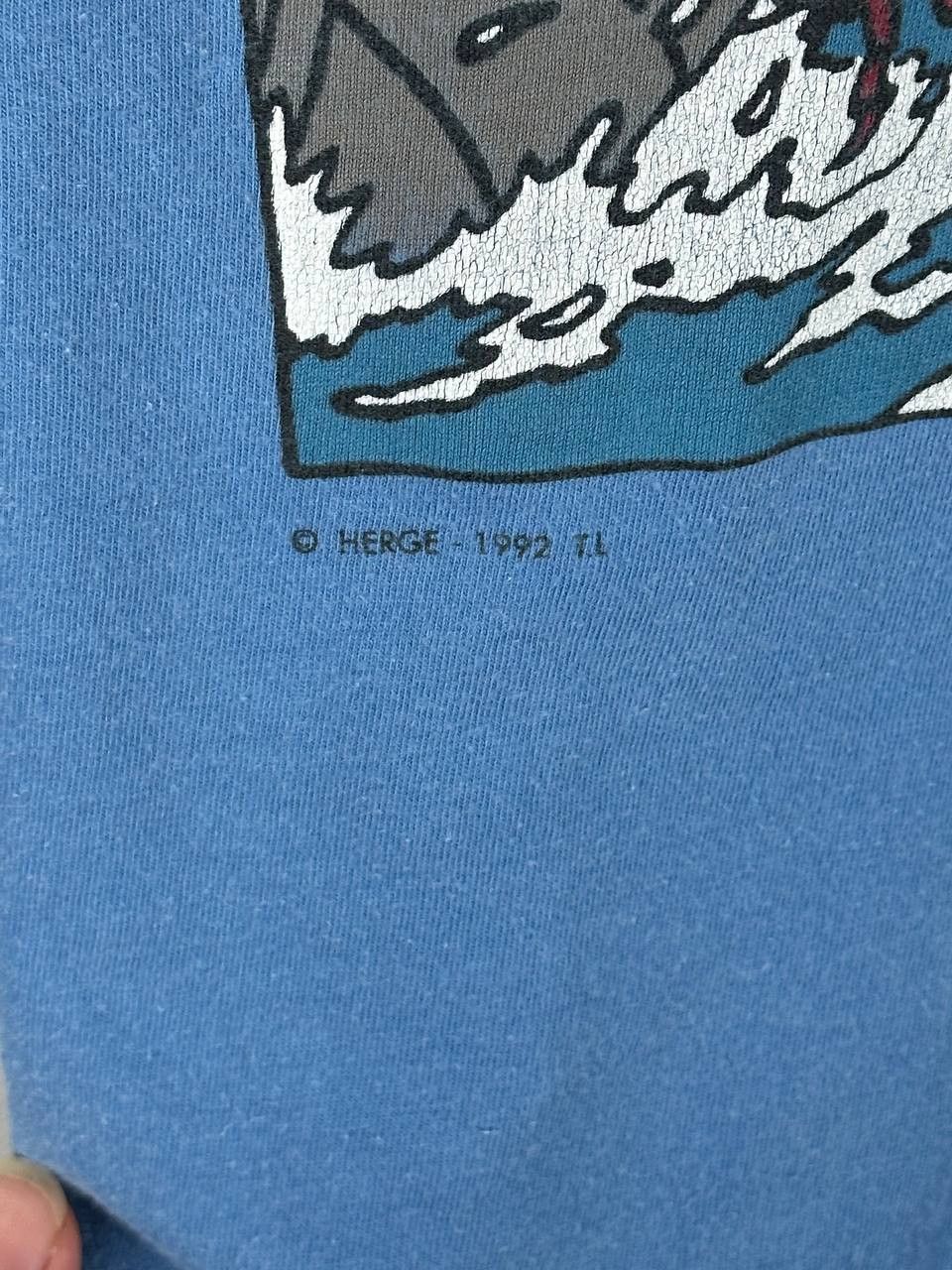 Cartoon Network Vintage 90s The Adventure of Tintin In France T Shirt Size US S / EU 44-46 / 1 - 5 Thumbnail