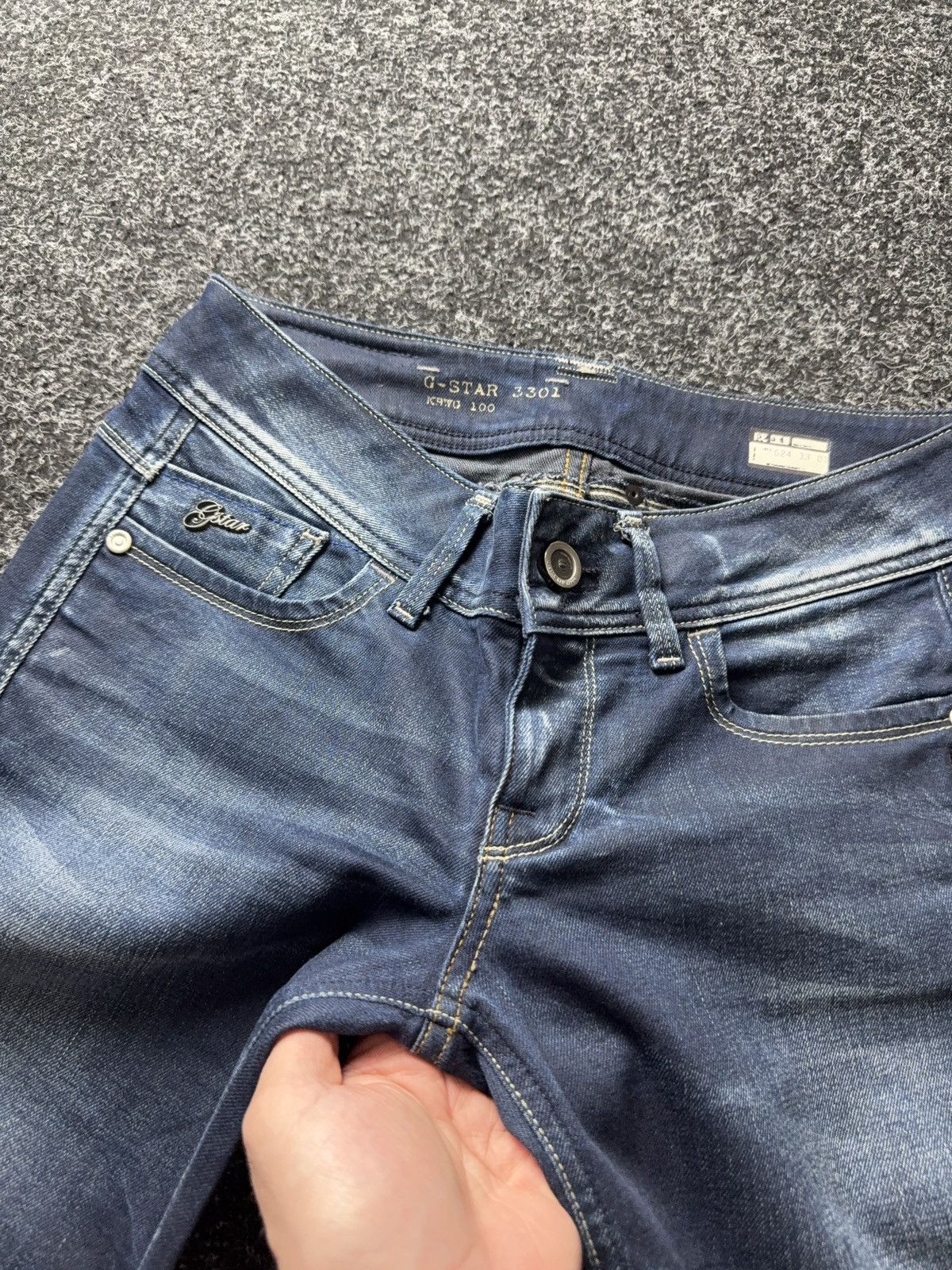 G-Star ⚡️Y2K Vintage G-Star RAW 3301 Slim Denim Jeans Dark Wash Size 31" - 8 Thumbnail