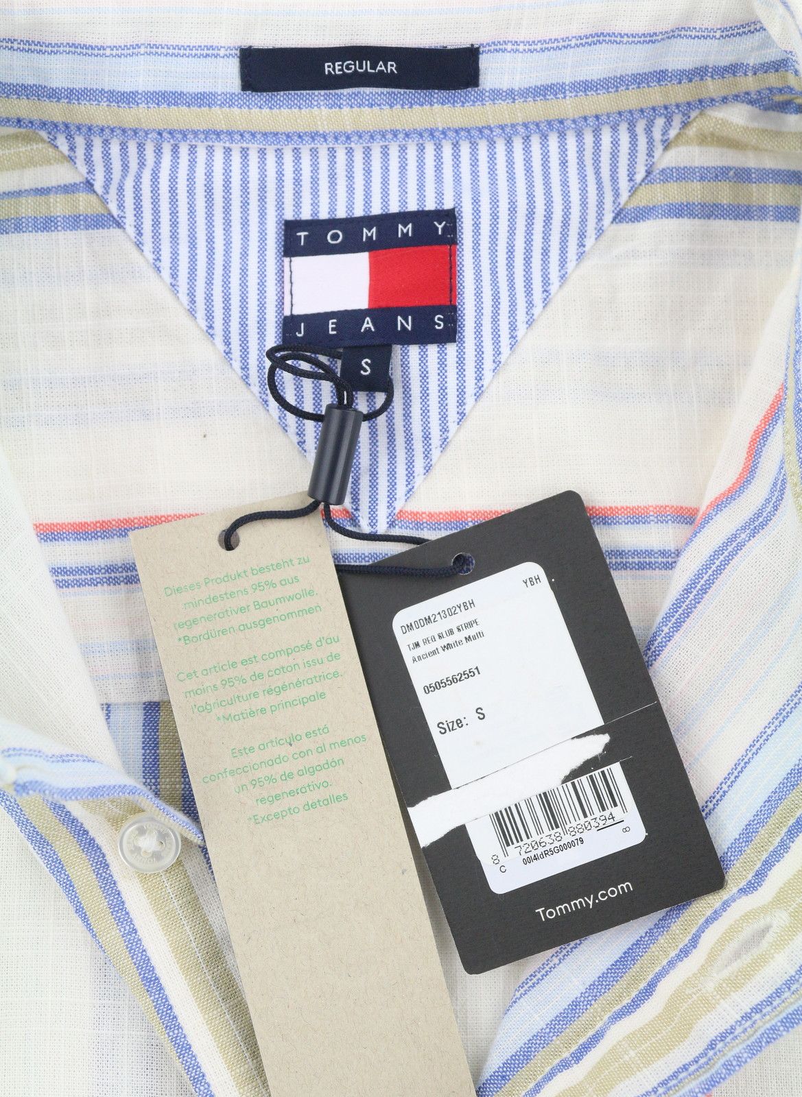 Tommy Hilfiger REG SLUB STRIPE S Colourful Short Sleeve 87690 Size US S / EU 44-46 / 1 - 10 Thumbnail