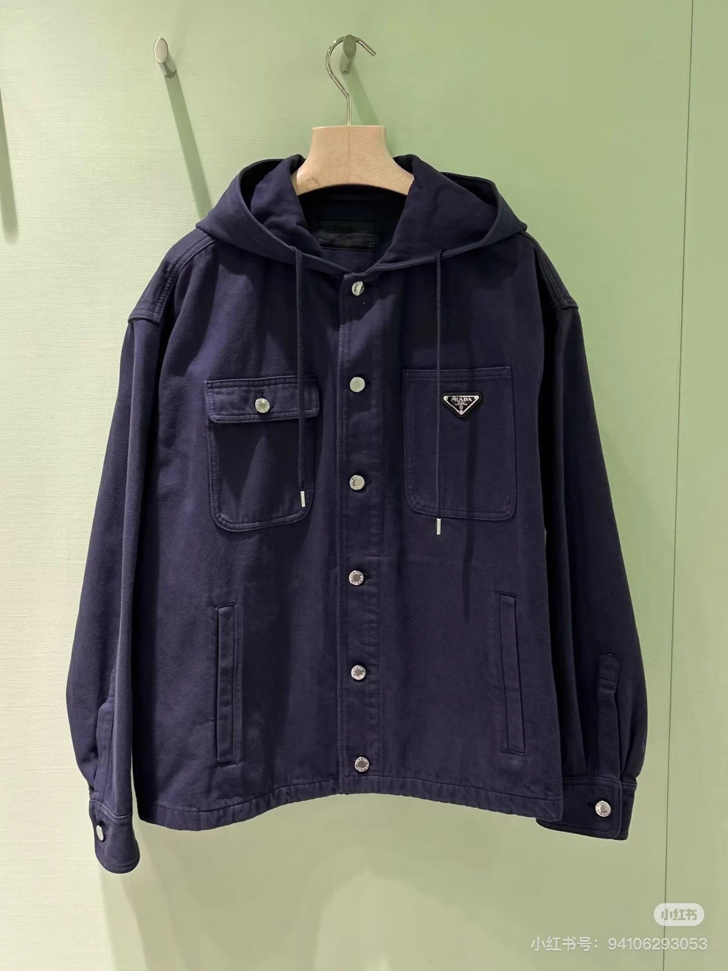 Prada Prada 25ss Navy Blue Workwear Hooded Jacket M Size US M / EU 48-50 / 2 - 7 Thumbnail