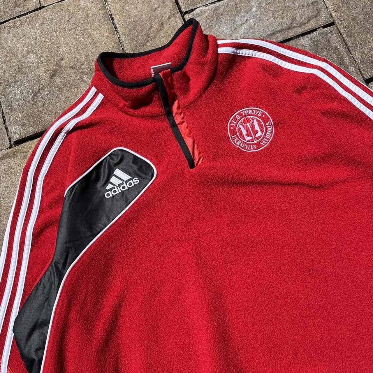 Adidas × Vintage Vintage Adidas Ukrainian Nationals Soccer Club Fleece Size US XXL / EU 58 / 5 - 3 Thumbnail