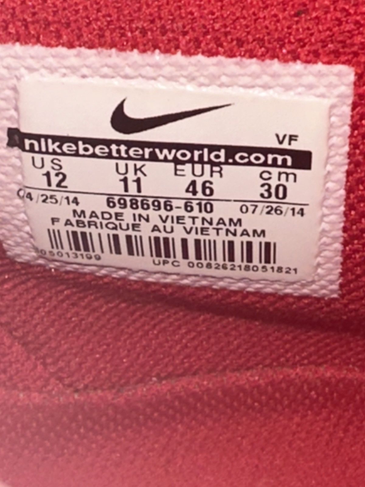 Nike × Supreme Supreme World Famous Red Nike Air Force 1 High Size US 12 / EU 45 - 7 Thumbnail
