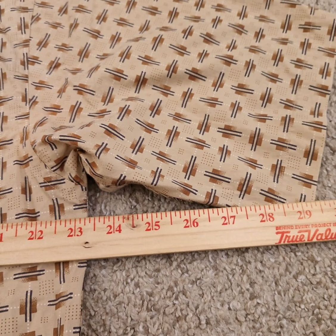 Vintage Fernando Pena Shirt Mens Large Brown Geometric Short Sleeve Button Down Size US L / EU 52-54 / 3 - 6 Thumbnail