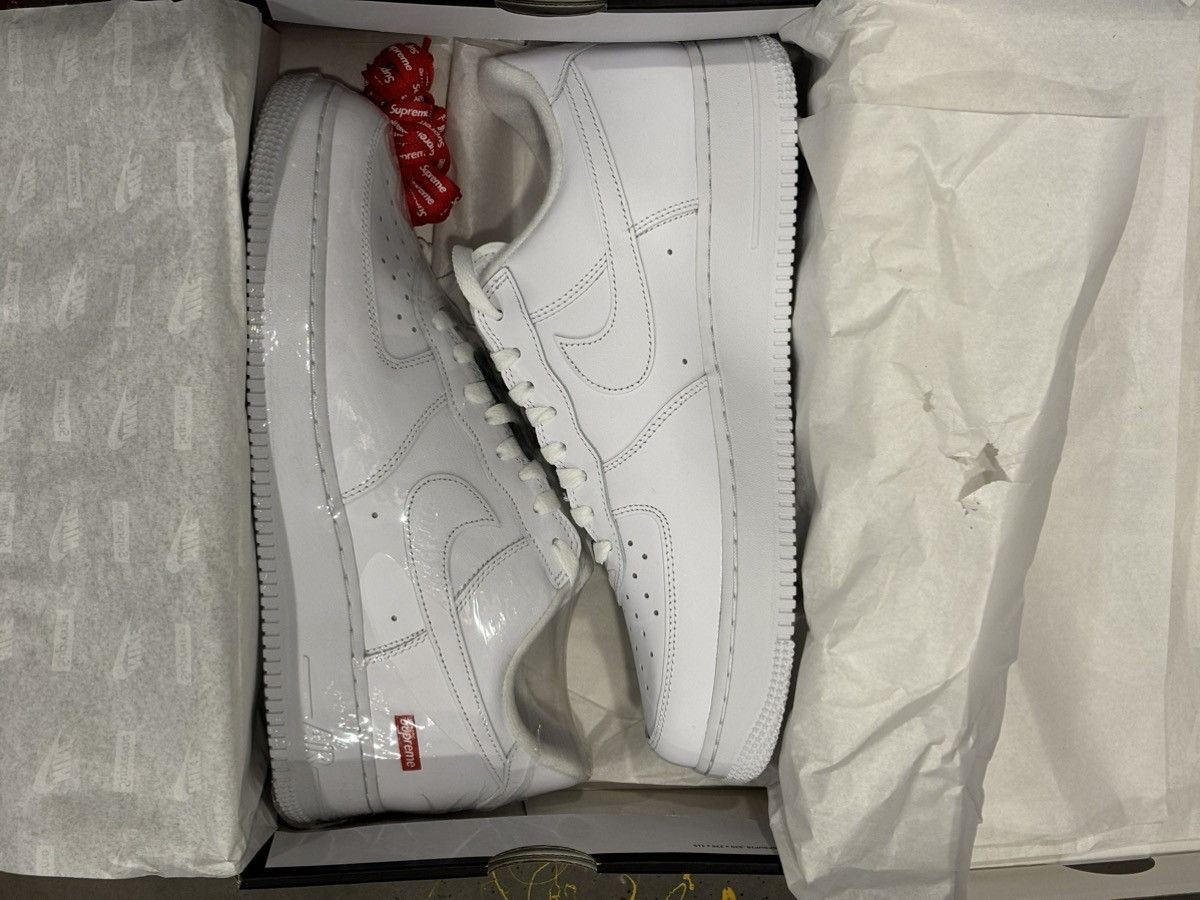 image of Nike Supreme Af1 Shoes in White, Men's (Size 10.5)
