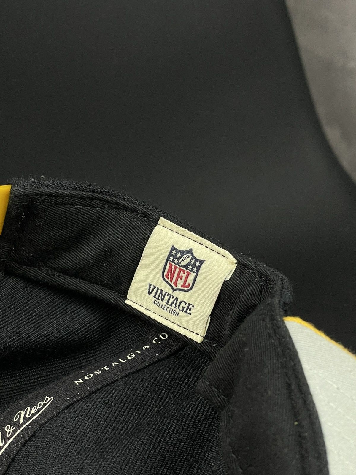 Mitchell & Ness Vintage Steelers Super Bowl Patch Big Logo Hat Size ONE SIZE - 9 Thumbnail