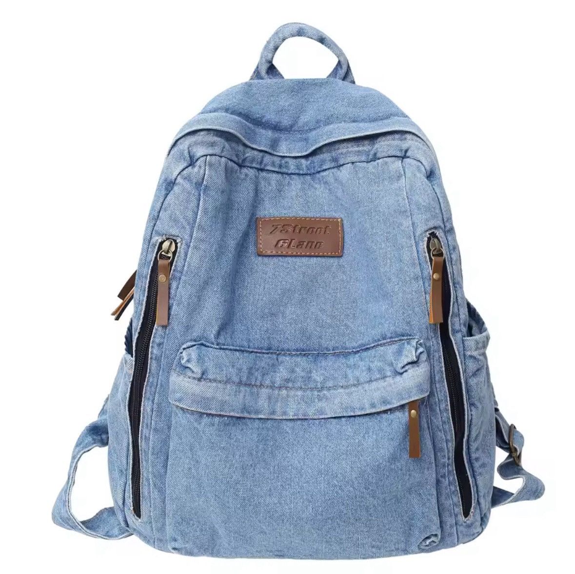 Japanese Brand Denim Fashion Backpacks for School Trend Student Jeans Bag Size ONE SIZE - 1 Thumbnail
