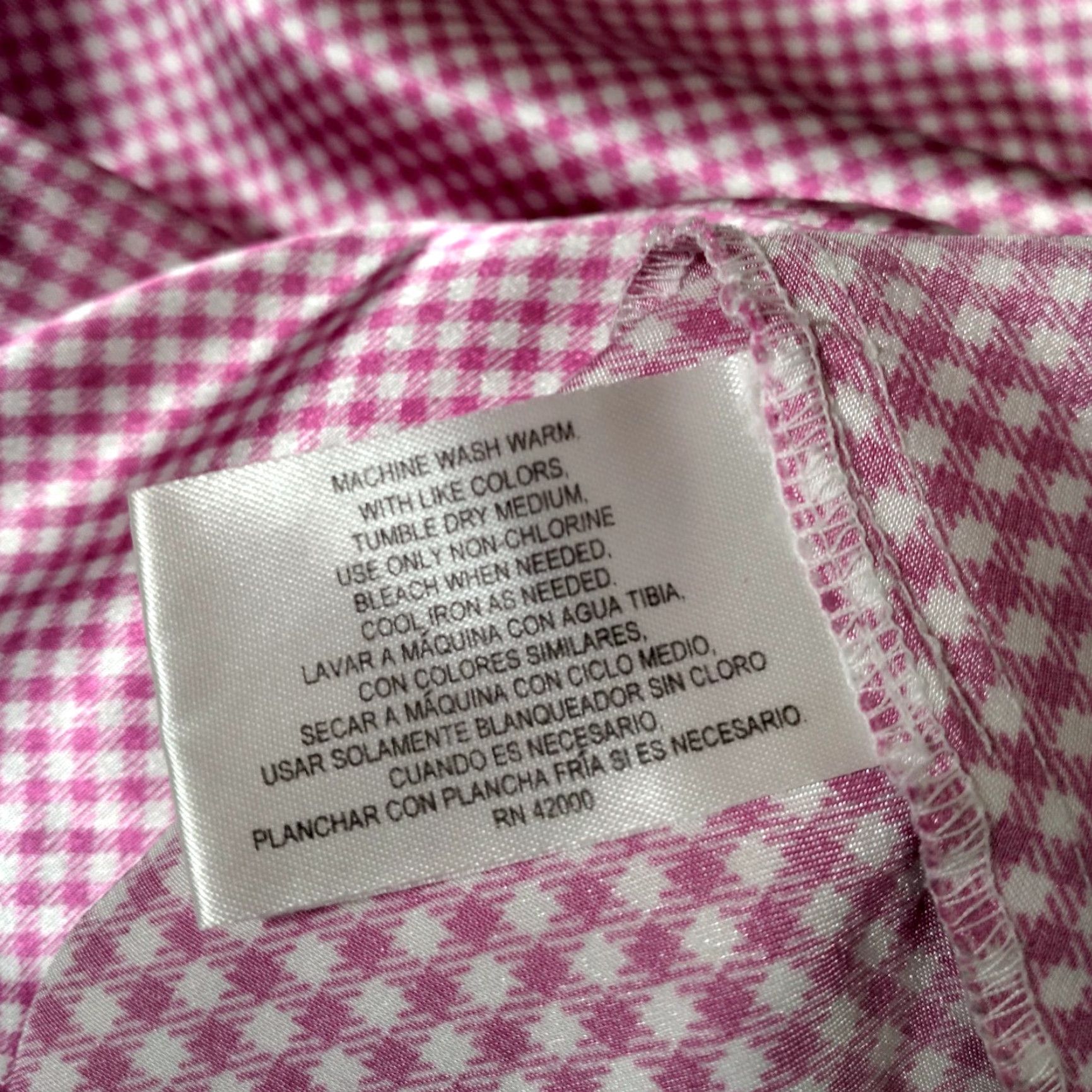 Vintage Jaclyn Smith Nightgown Large Purple White Gingham Check Plaid Chemise Satin Sleeveless Pullover Scoop Neck Women Nightgown XS? Size ONE SIZE - 5 Thumbnail