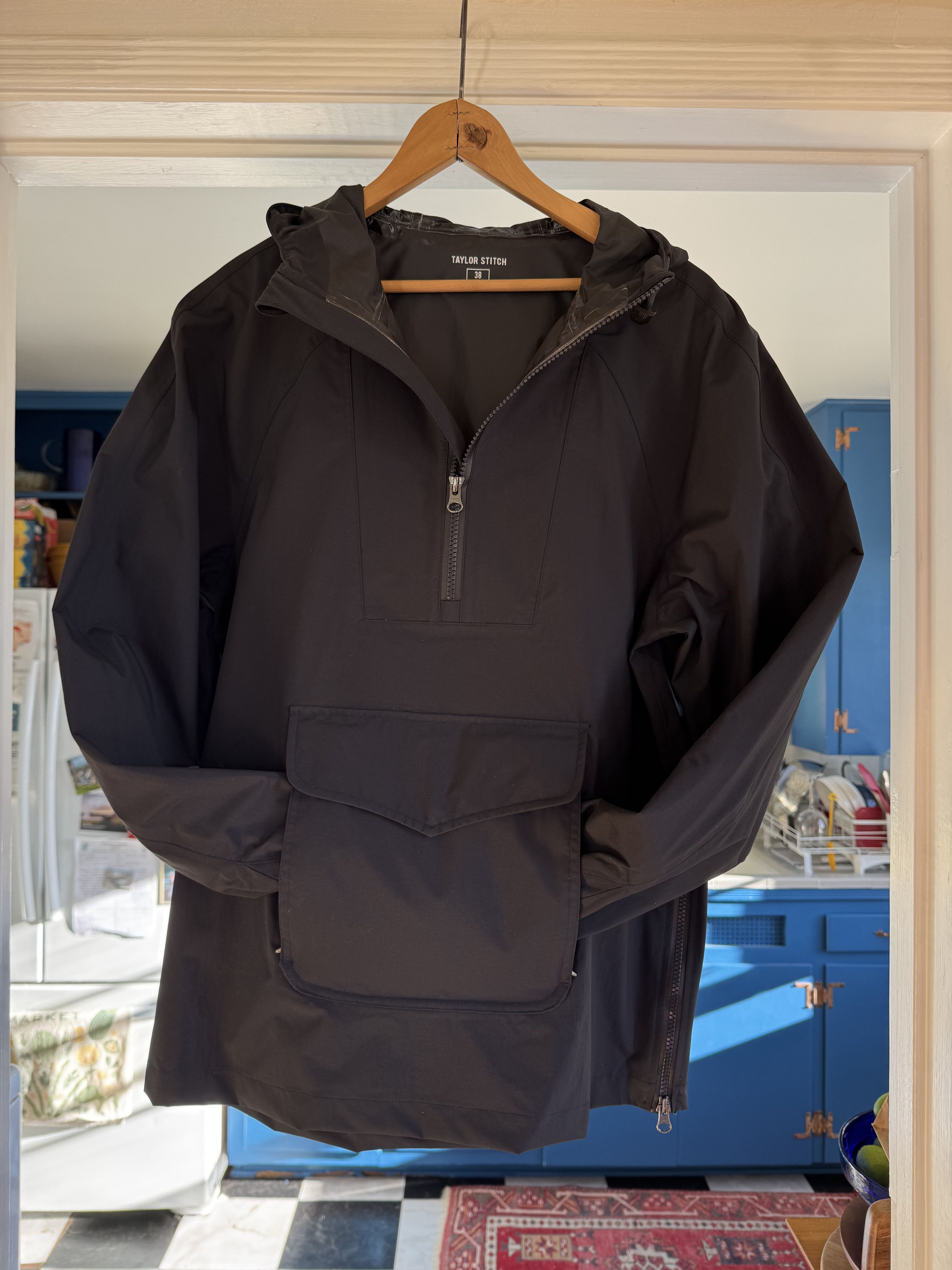 Taylor Stitch The Powder Pullover Rain Jacket in Slate