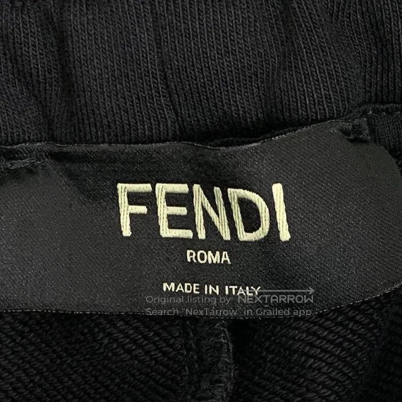 Fendi Fendi size XS 23 model black logo letter combination cotton Size 26" / US 2 / IT 38 - 5 Thumbnail