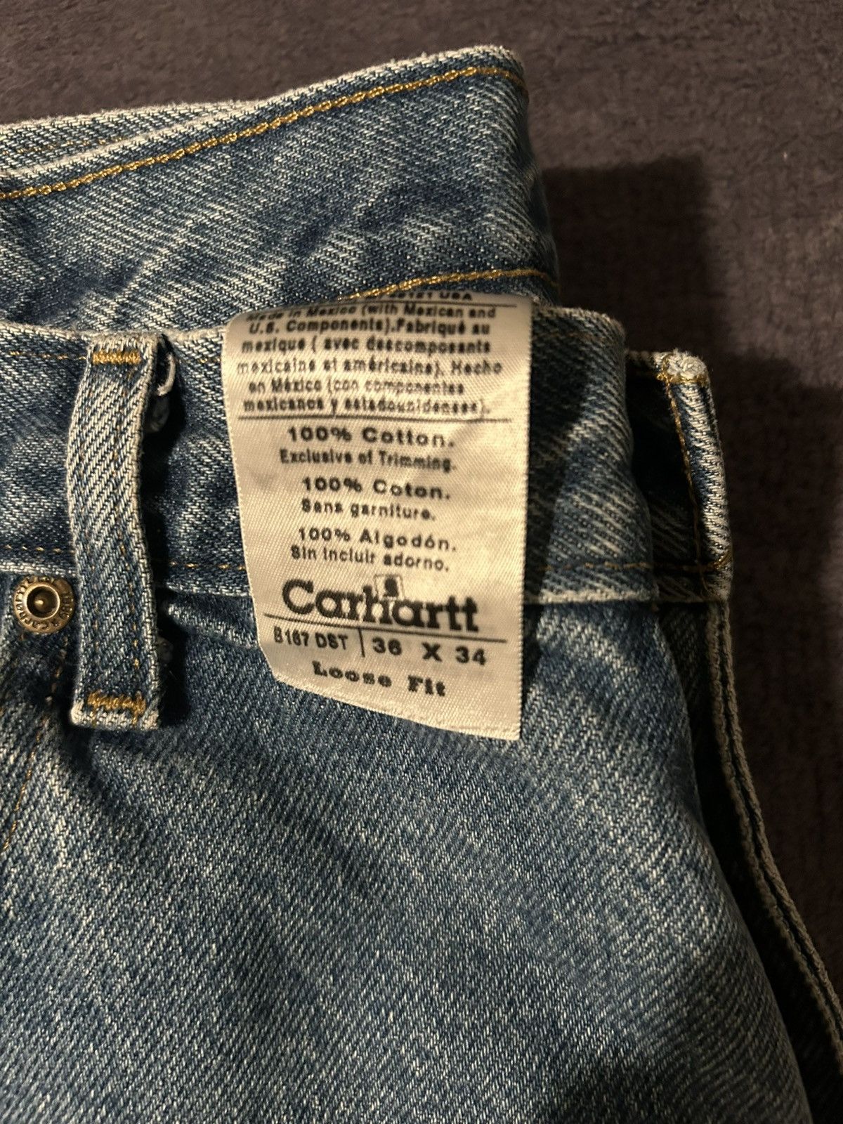 Carhartt Carhartt Loose Fit Streetwear Denim Blue Jeans Size US 36 / EU 52 - 2 Thumbnail