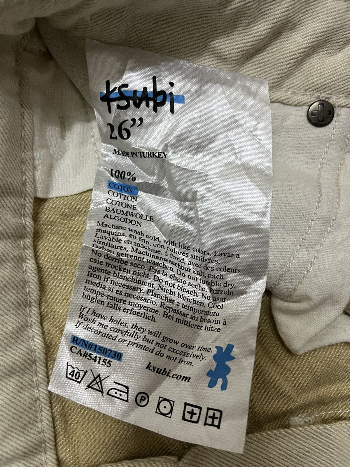 Ksubi Ksubi “Royalty Heroism and The Streets” Beige Jeans Size US 28 / EU 44 - 6 Thumbnail