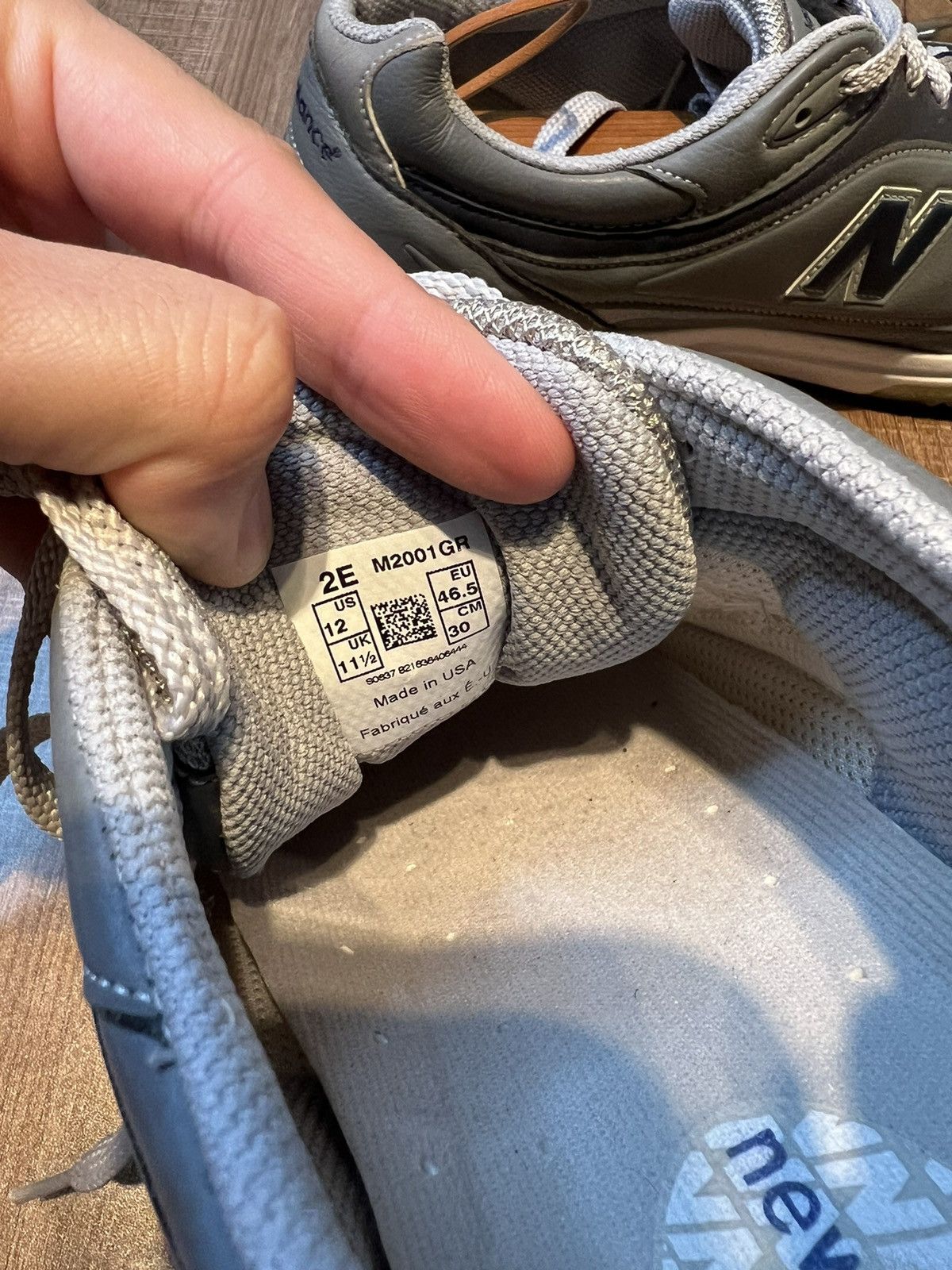 New Balance New Balance M2001GR Mens Sz 12 2E Made in USA Gray Blue Size US 12 / EU 45 - 9 Thumbnail