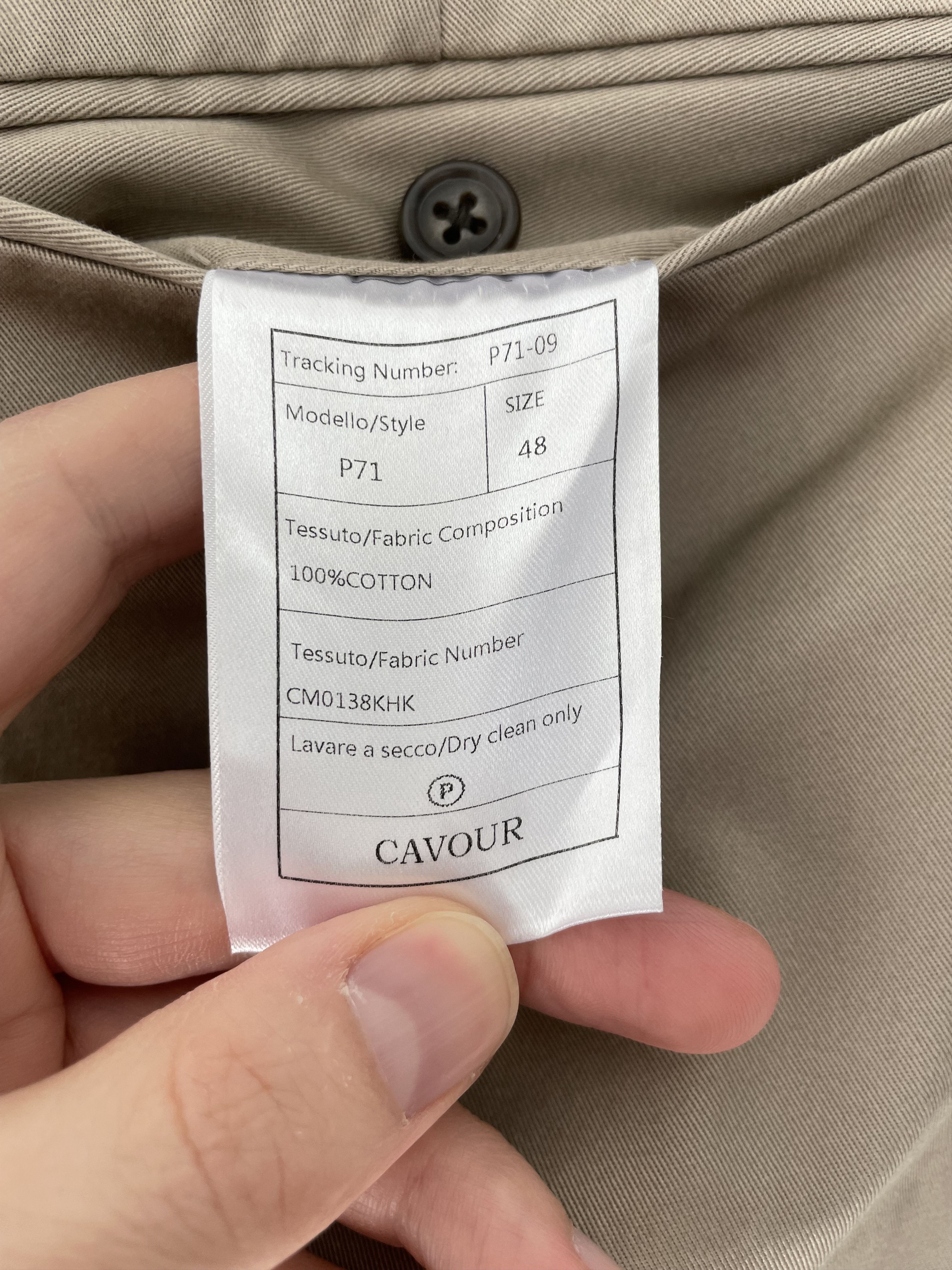 Other NWT Cavour khaki cotton trousers, size 48\w32 Size US 32 / EU 48 - 4 Thumbnail