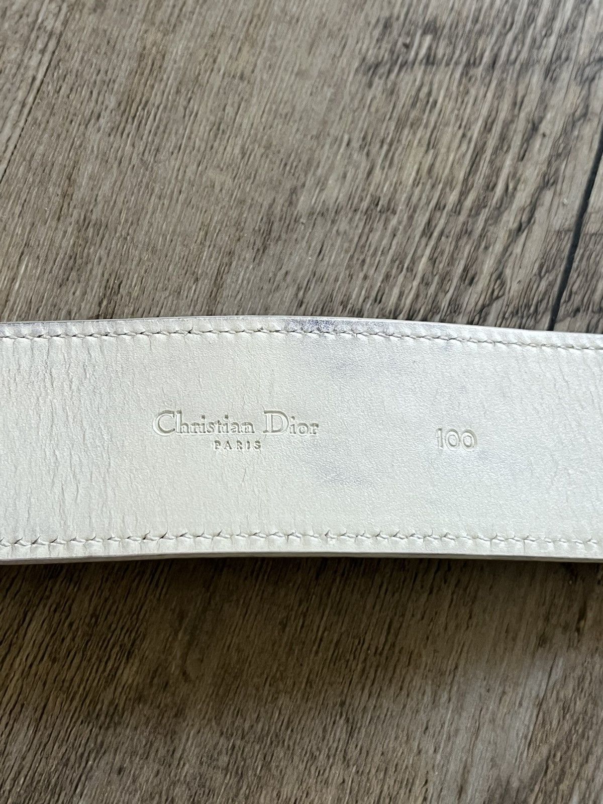 Dior Christian Dior White Leather Ring Belt – Galliano Era Avant Size ONE SIZE - 6 Thumbnail
