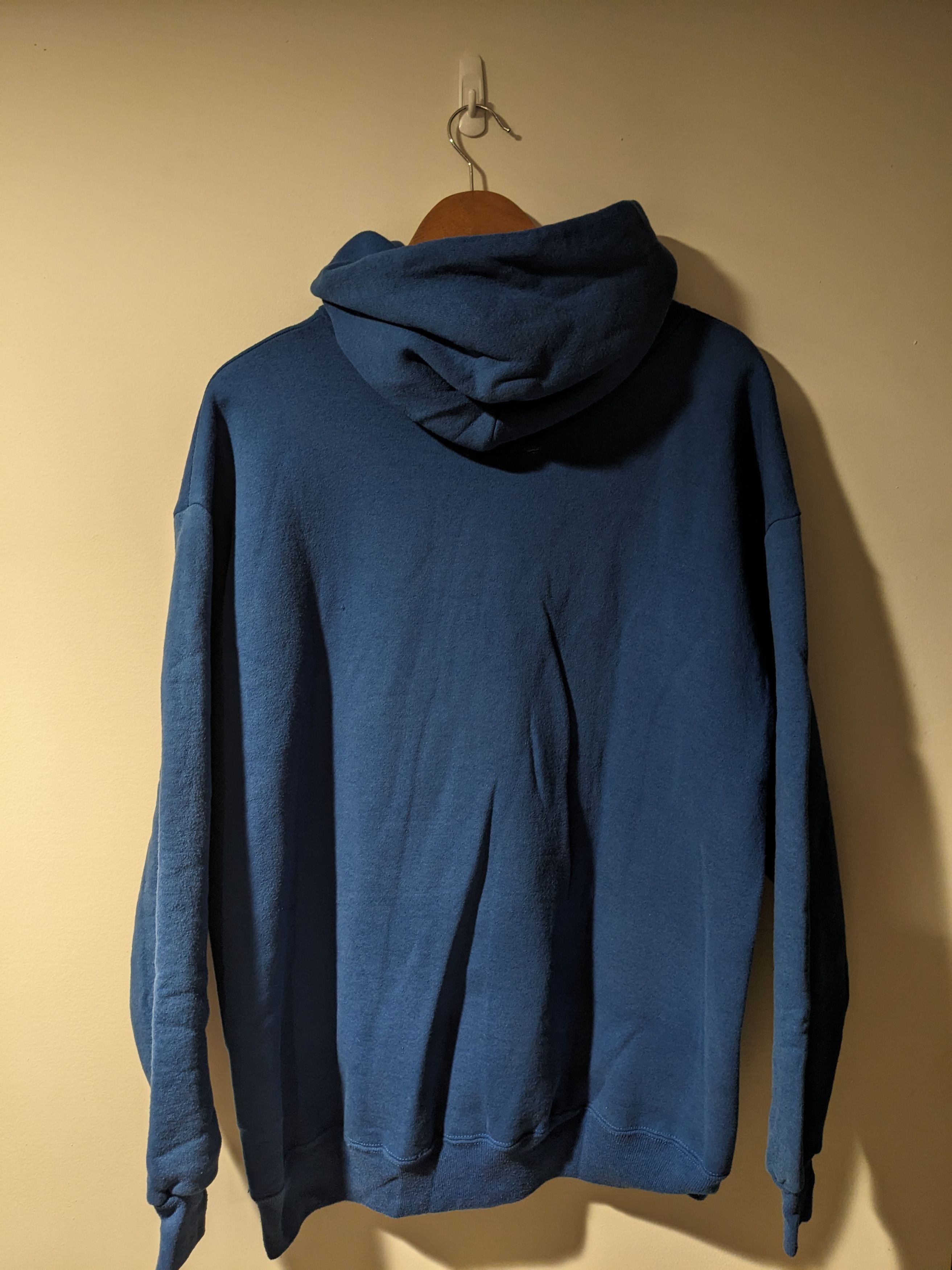 Nike × Vintage Vintage 90s Nike Logo Swoosh Blue X-Large Hoodie Size US XL / EU 56 / 4 - 8 Thumbnail