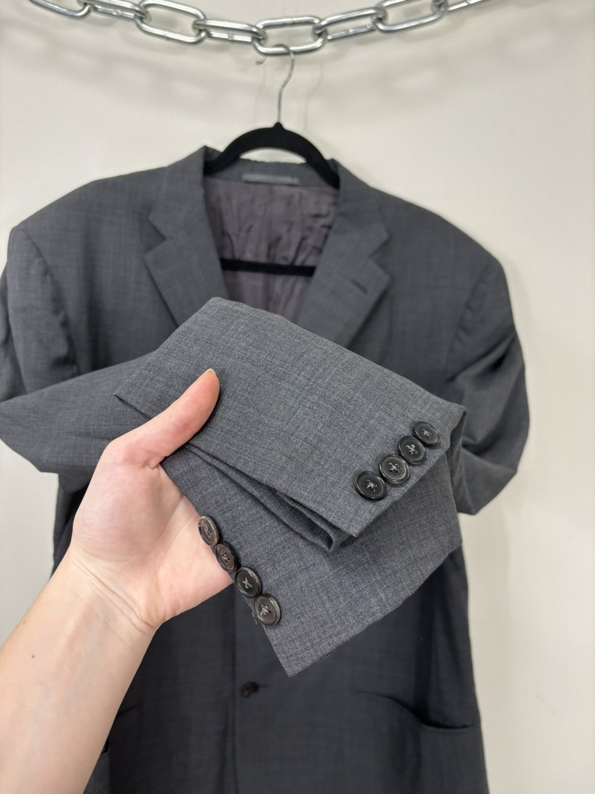 Isaia Isaia 3-Buttons Men’s Formal Super 120’s Wool Blazer Jacket Size 46L - 10 Thumbnail