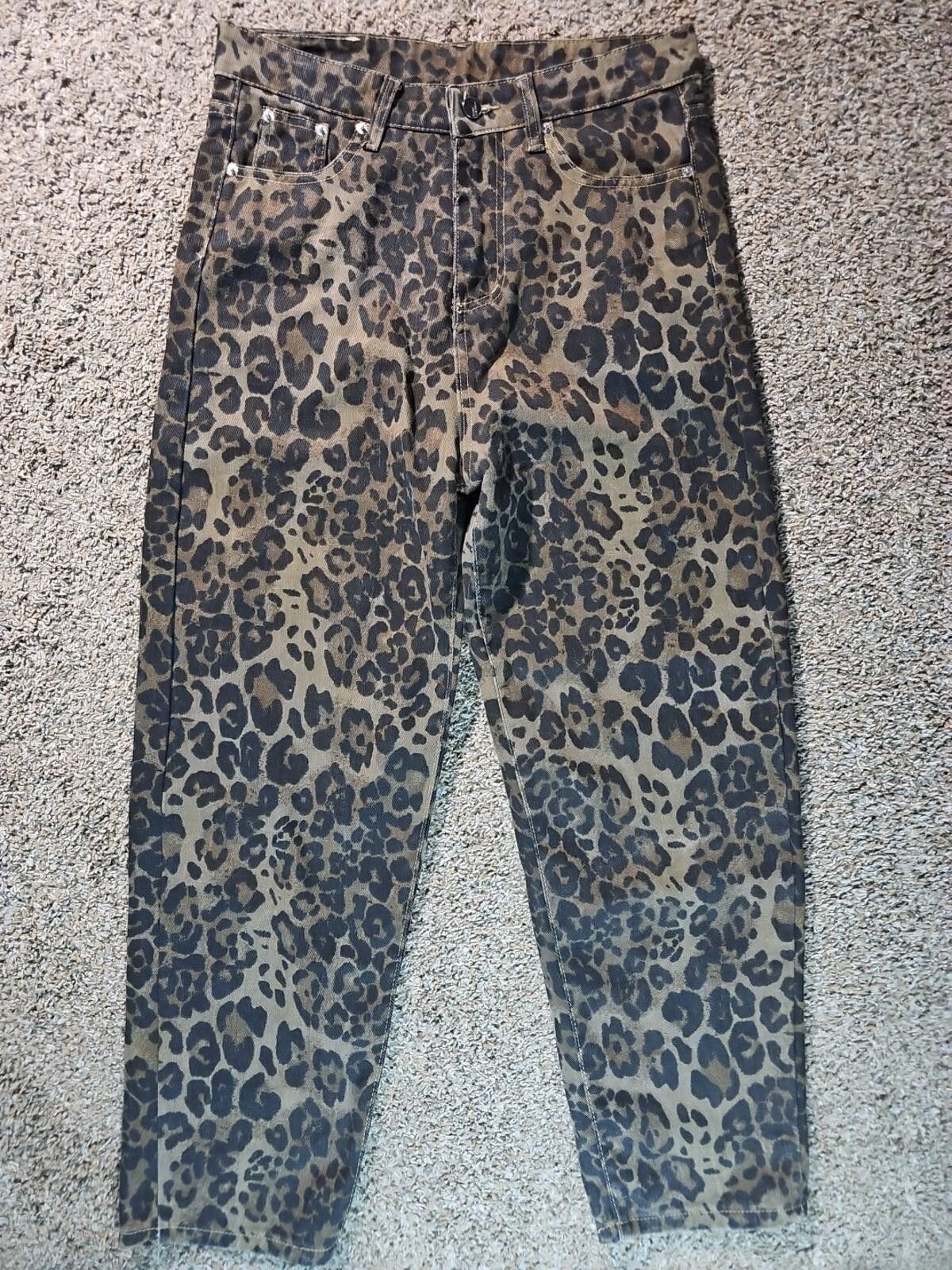 Other Leopard Cheetah Jeans Womens L Size 36" / US 14 / IT 50 - 1 Thumbnail