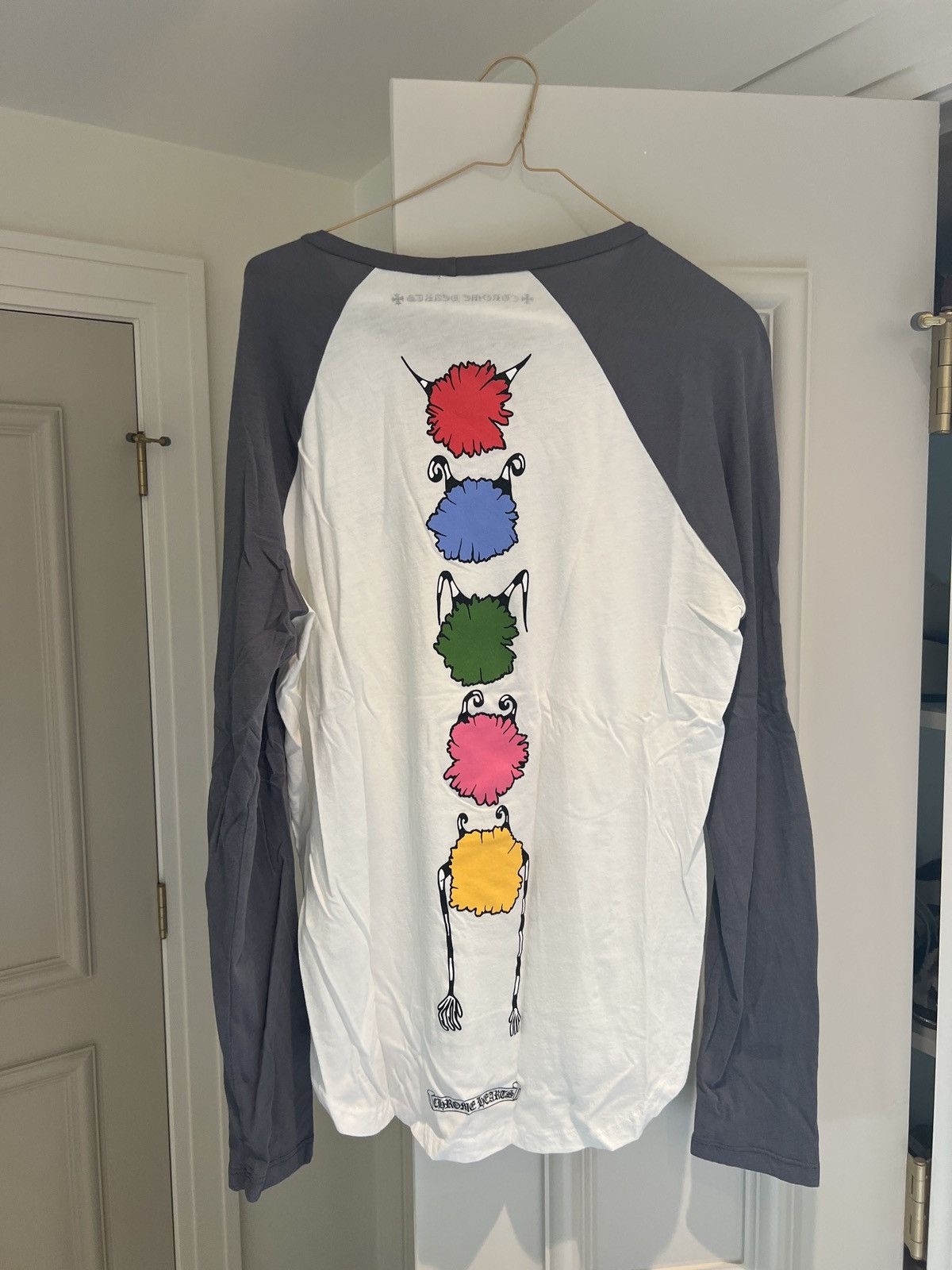 image of Chrome Hearts Matty Boy Long Sleeve With Spine Graphics in White, Men's (Size Large)