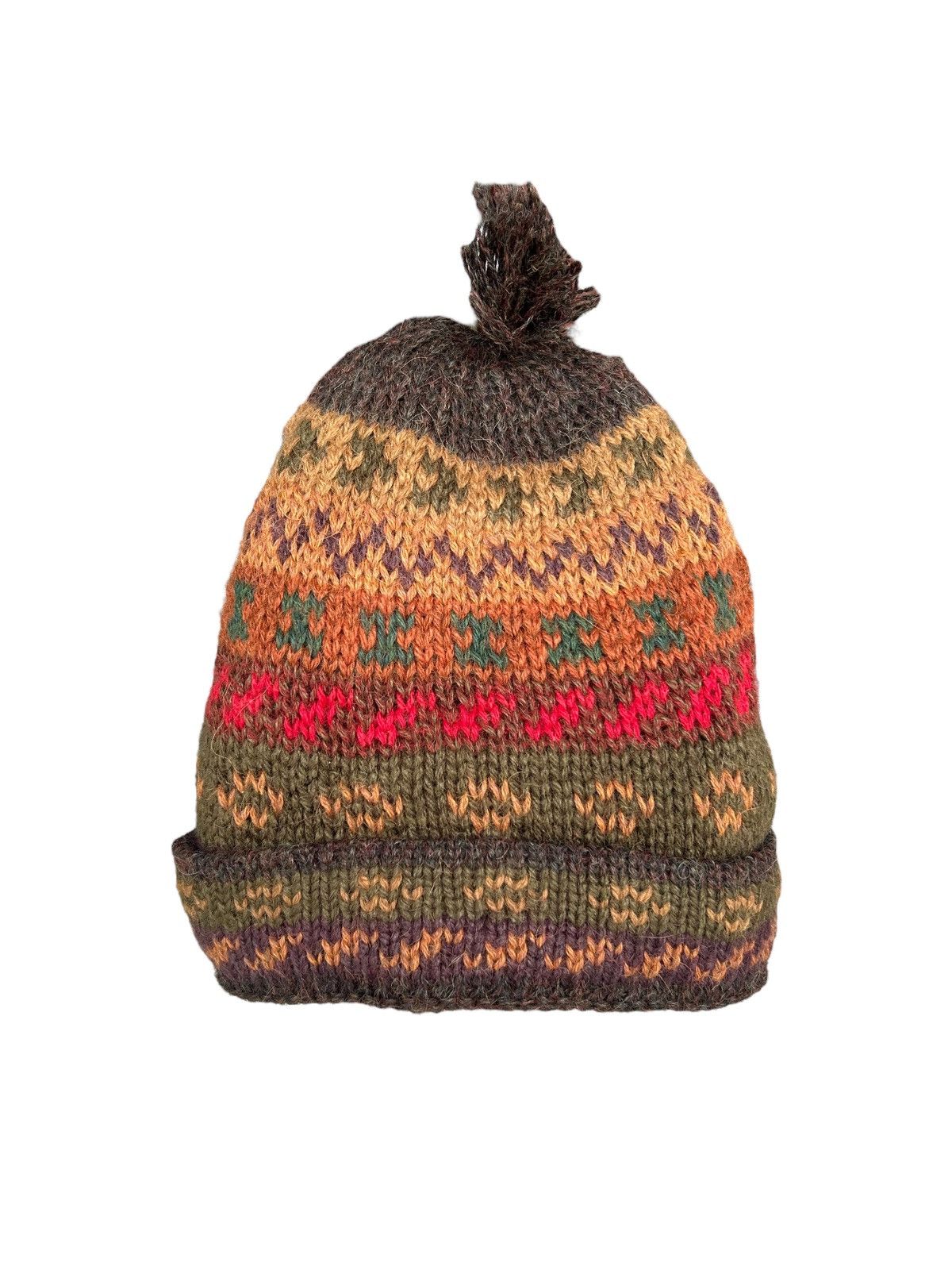 Japanese Brand × Kapital × Vintage Crochet knitted handmade hairy Beanie Hats Rare☠️☠️ Size ONE SIZE - 1 Thumbnail
