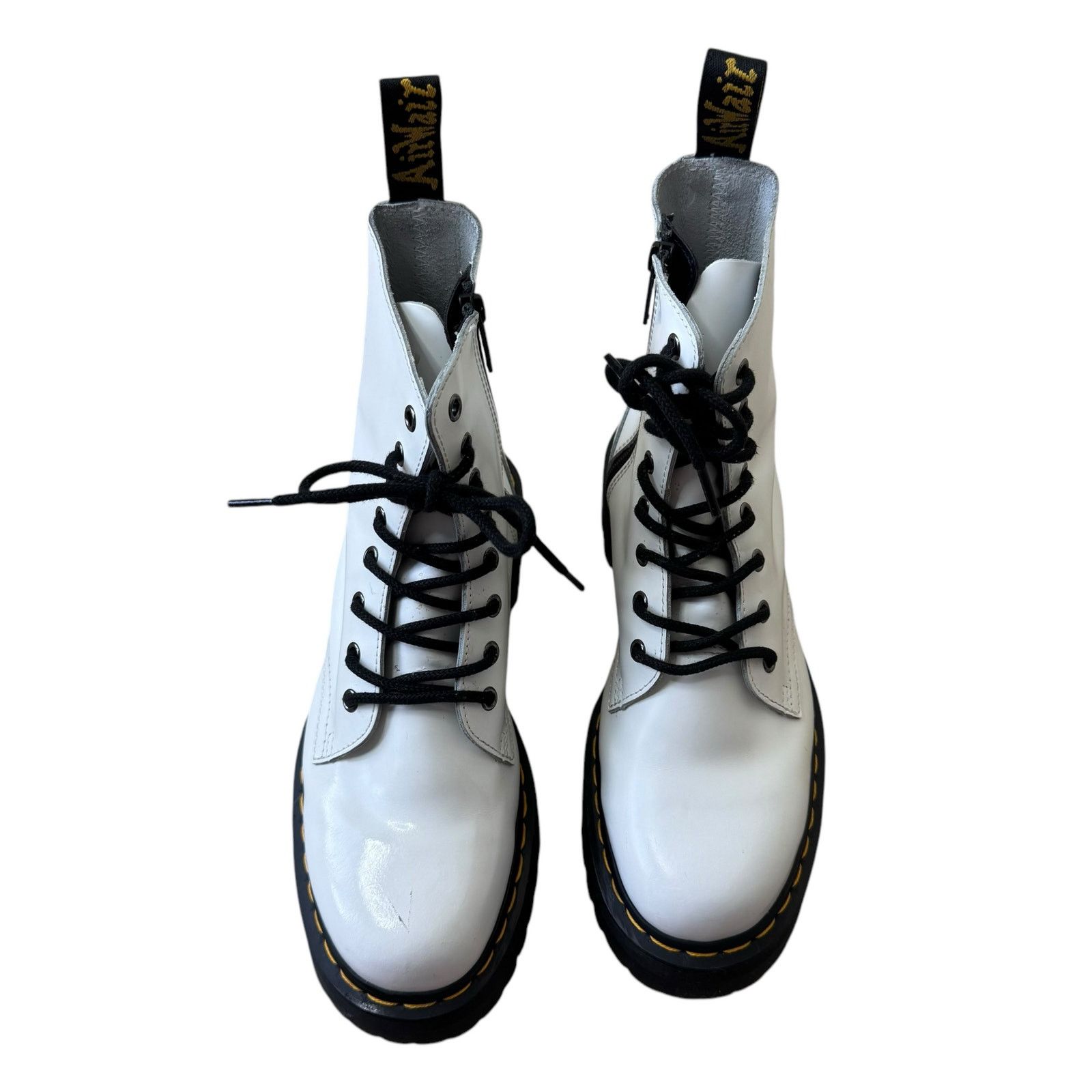 Dr. Martens DR. MARTENS Jadon Platform Boot White Smooth Leather W10/M9 Size US 10 / IT 40 - 5 Thumbnail